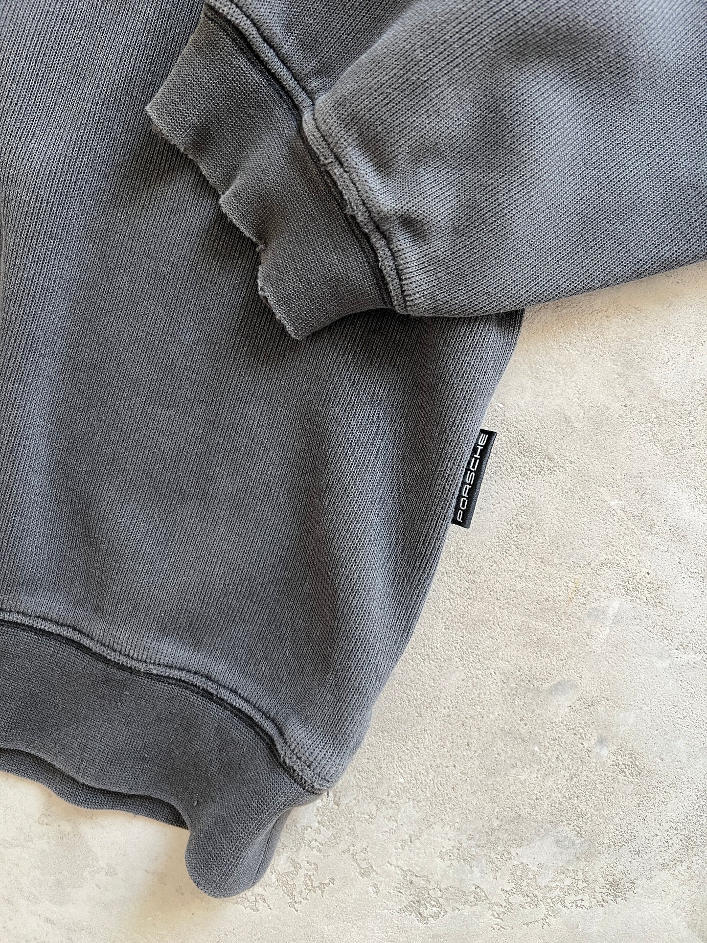FADED BLACK PORSCHE SWEATER - 1990S - L