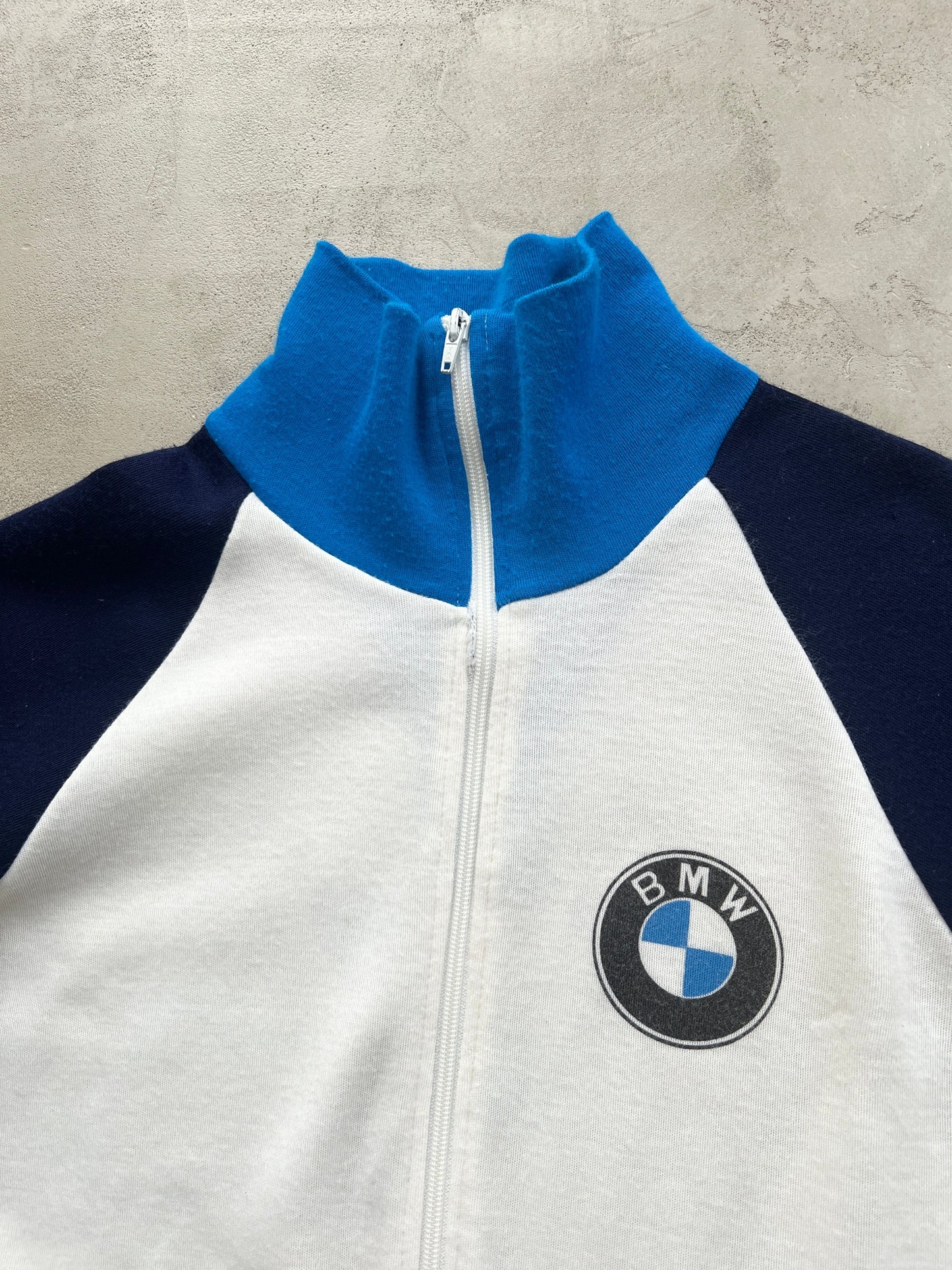 NAVY/WHITE BMW JACKET - 1990S - M/S