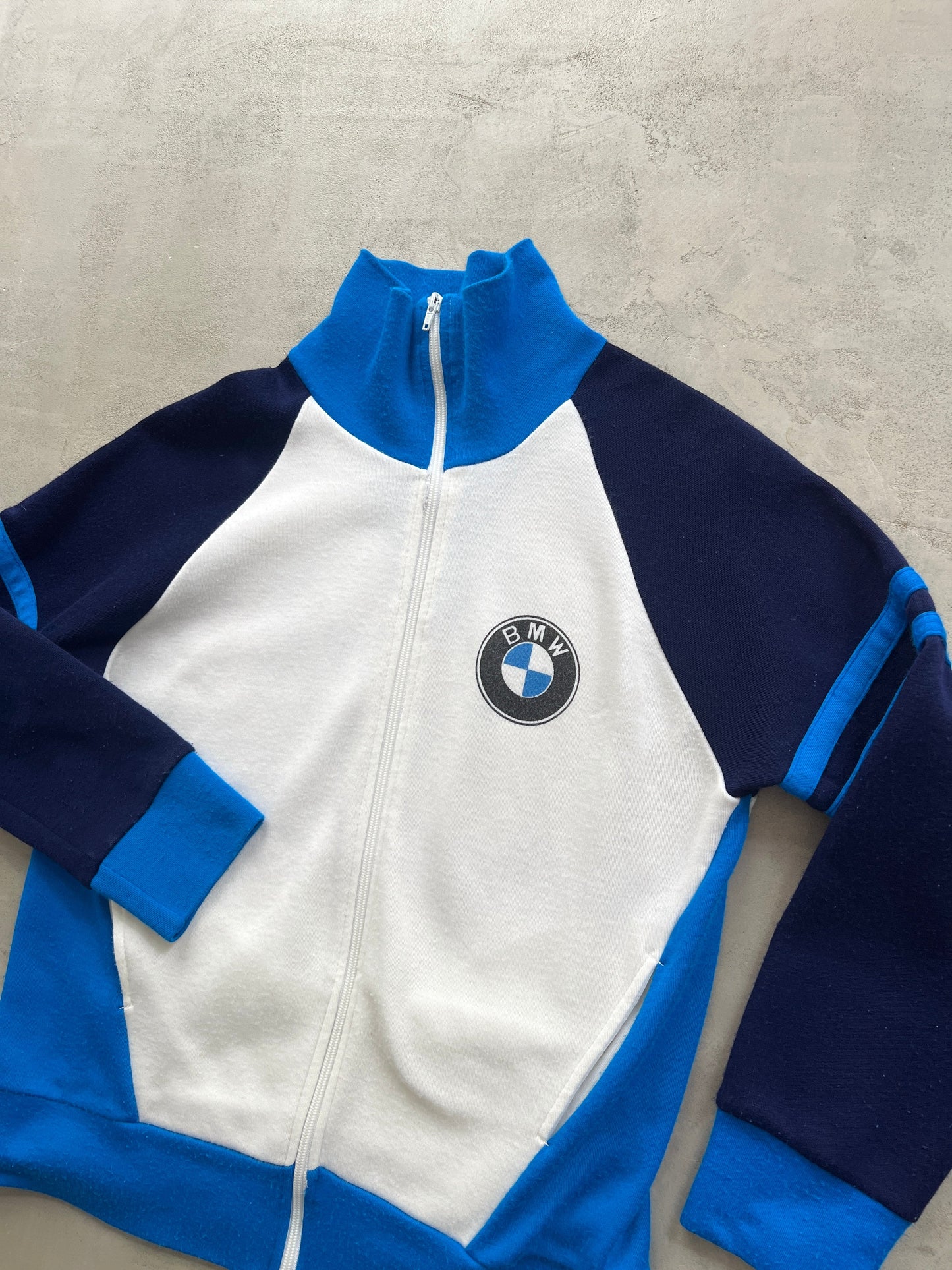 NAVY/WHITE BMW JACKET - 1990S - M/S