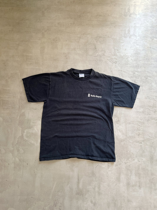 FADED BLACK ROLLS ROYCE TEE - 1990S - L/M