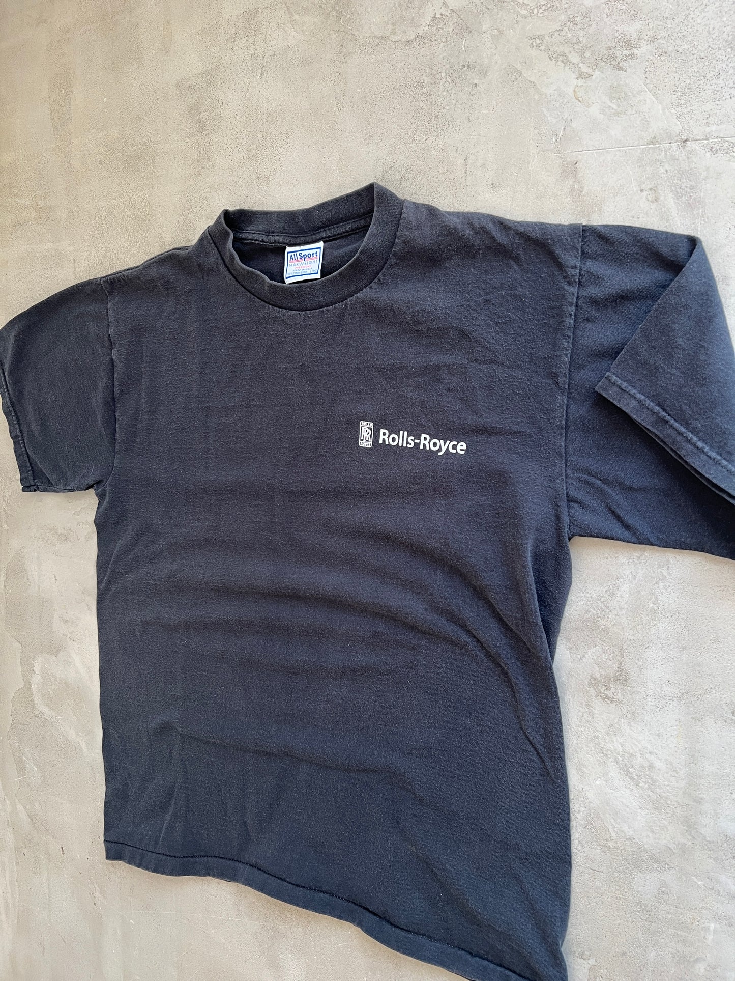 FADED BLACK ROLLS ROYCE TEE - 1990S - L/M