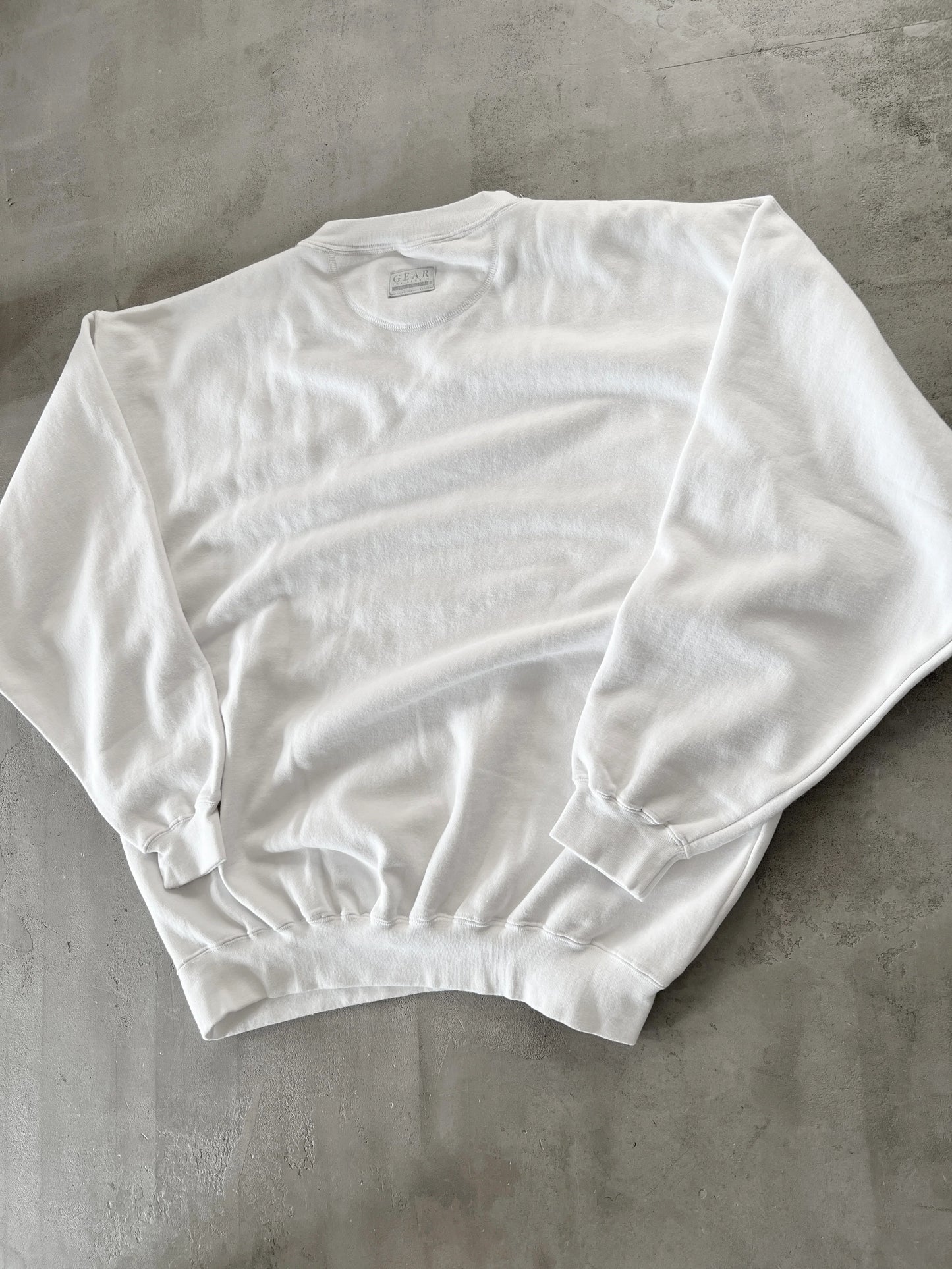WHITE PORSCHE SWEATER - 1990S - XL/L
