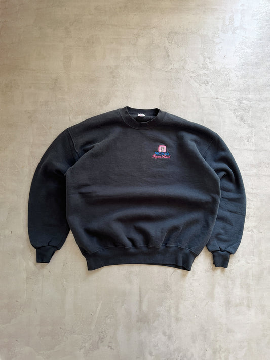 BLACK NOKIA SWEATER - 1990S - L