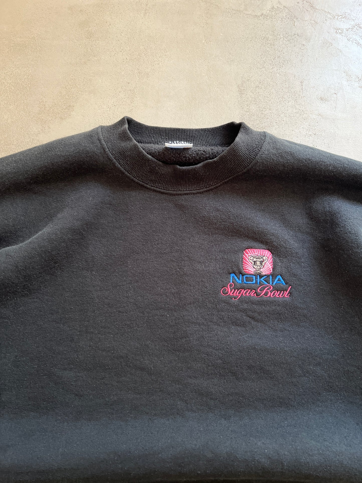 BLACK NOKIA SWEATER - 1990S - L