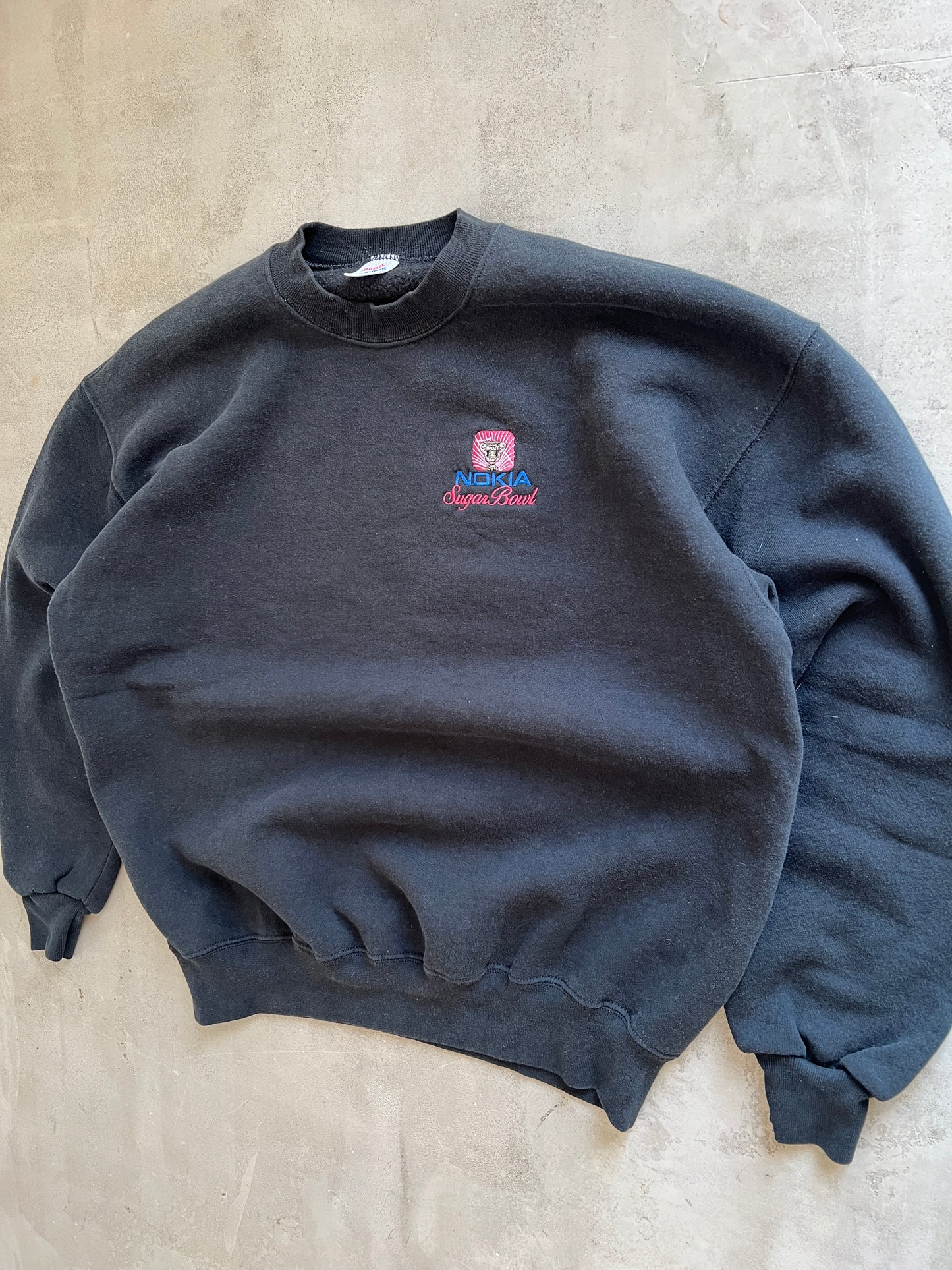 BLACK NOKIA SWEATER - 1990S - L
