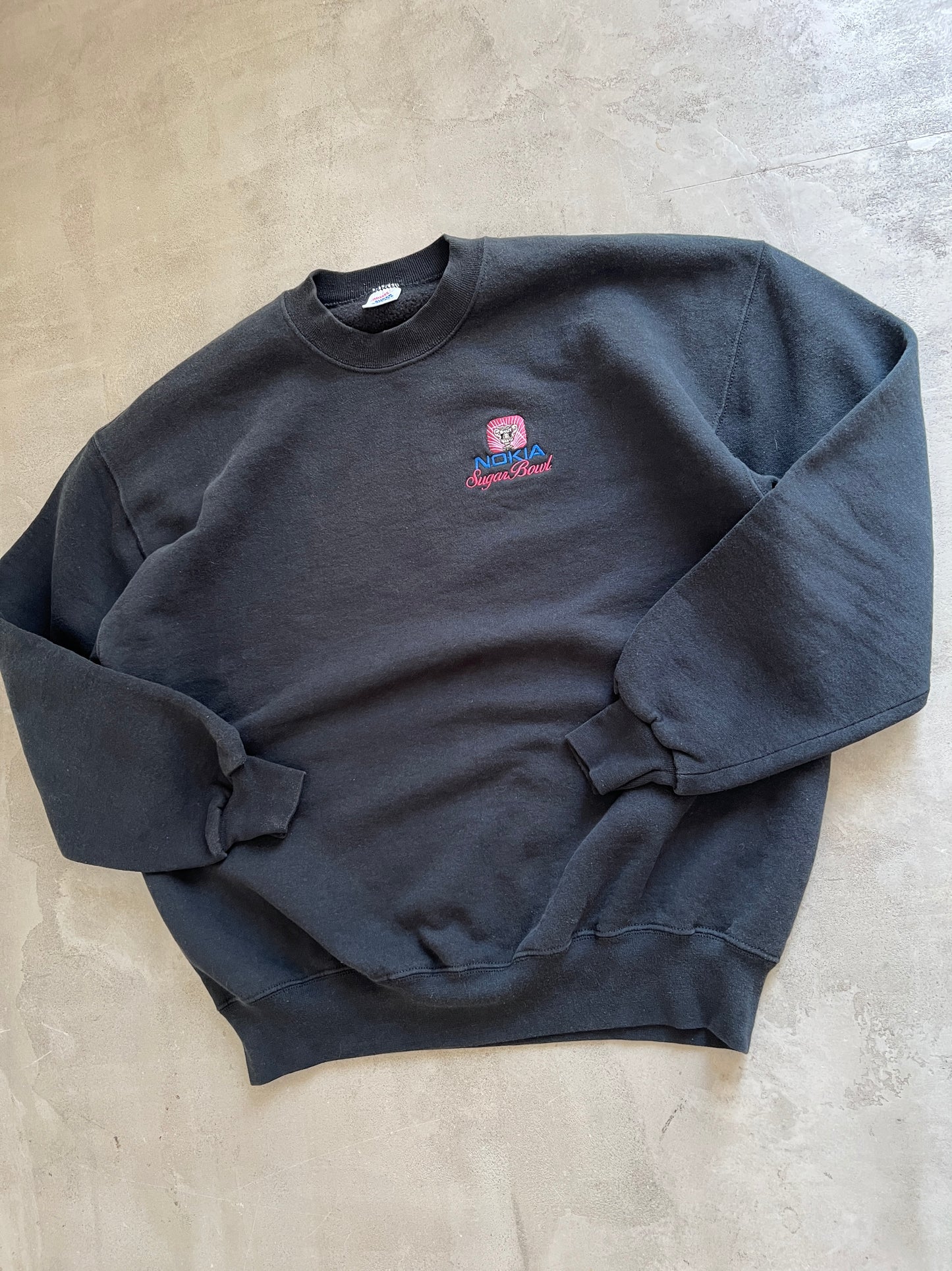 BLACK NOKIA SWEATER - 1990S - L