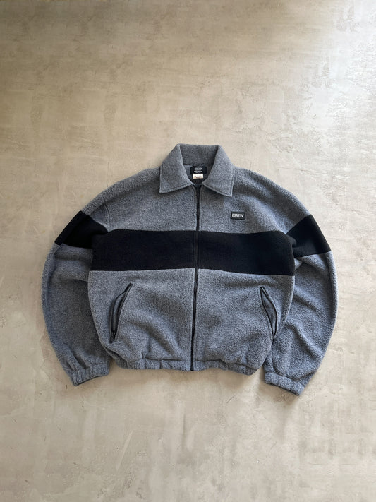 GREY/BLACK BMW FLEECE - 1990S - L