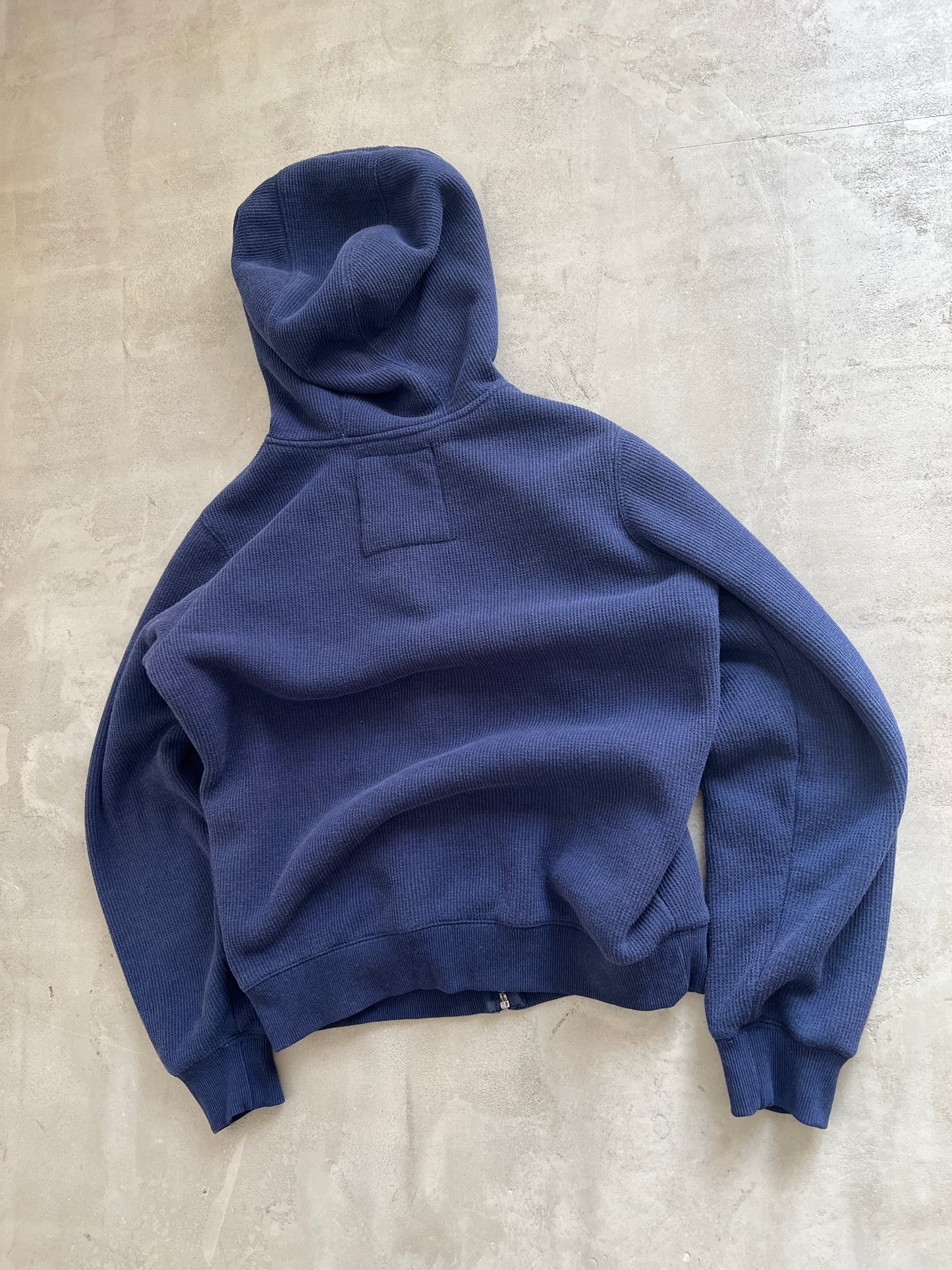 NAVY YANKEES ZIP UP HOODIE - 2000S - XS