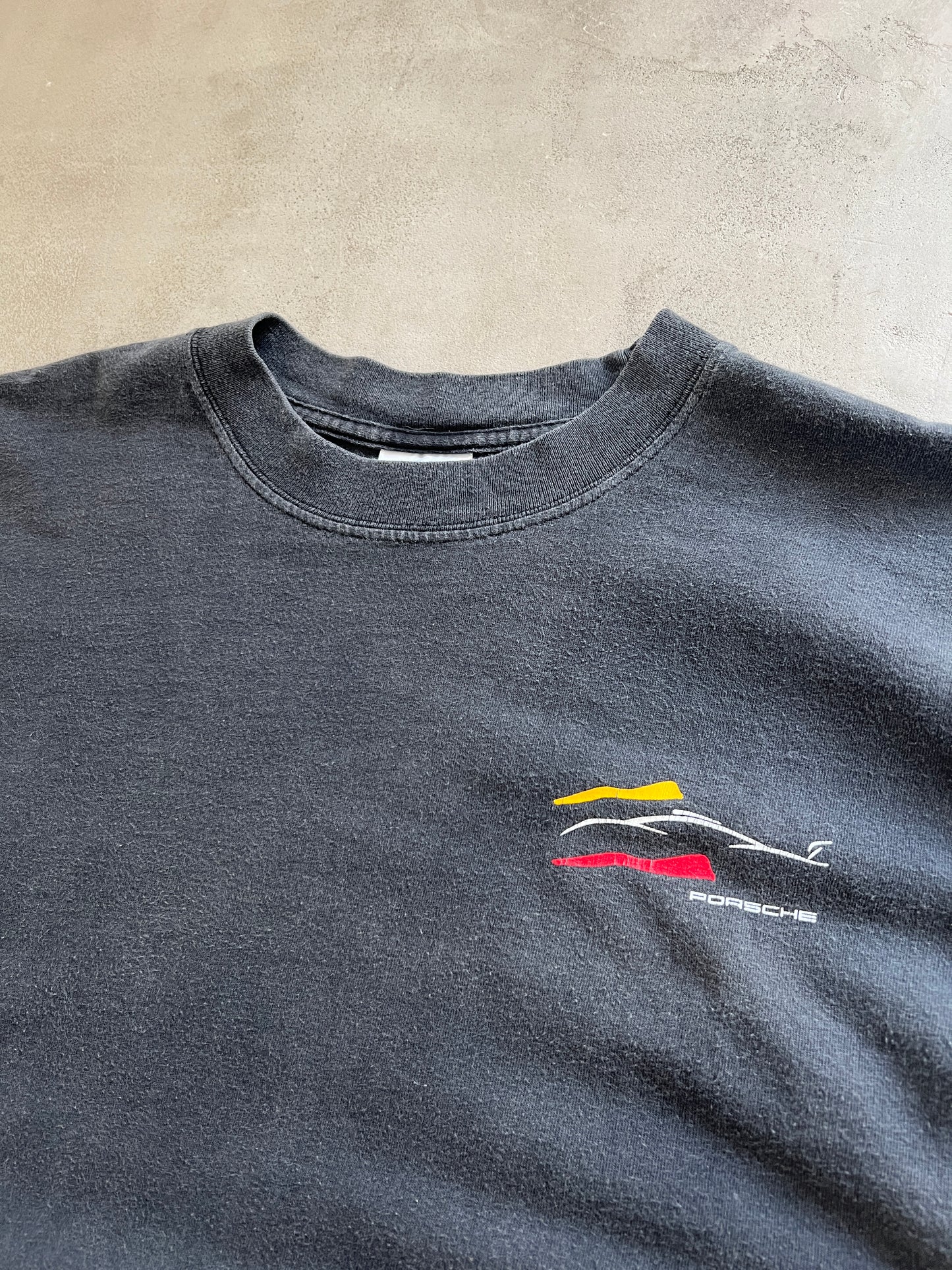 FADED BLACK PORSCHE LONGSLEEVE - 1990S - L