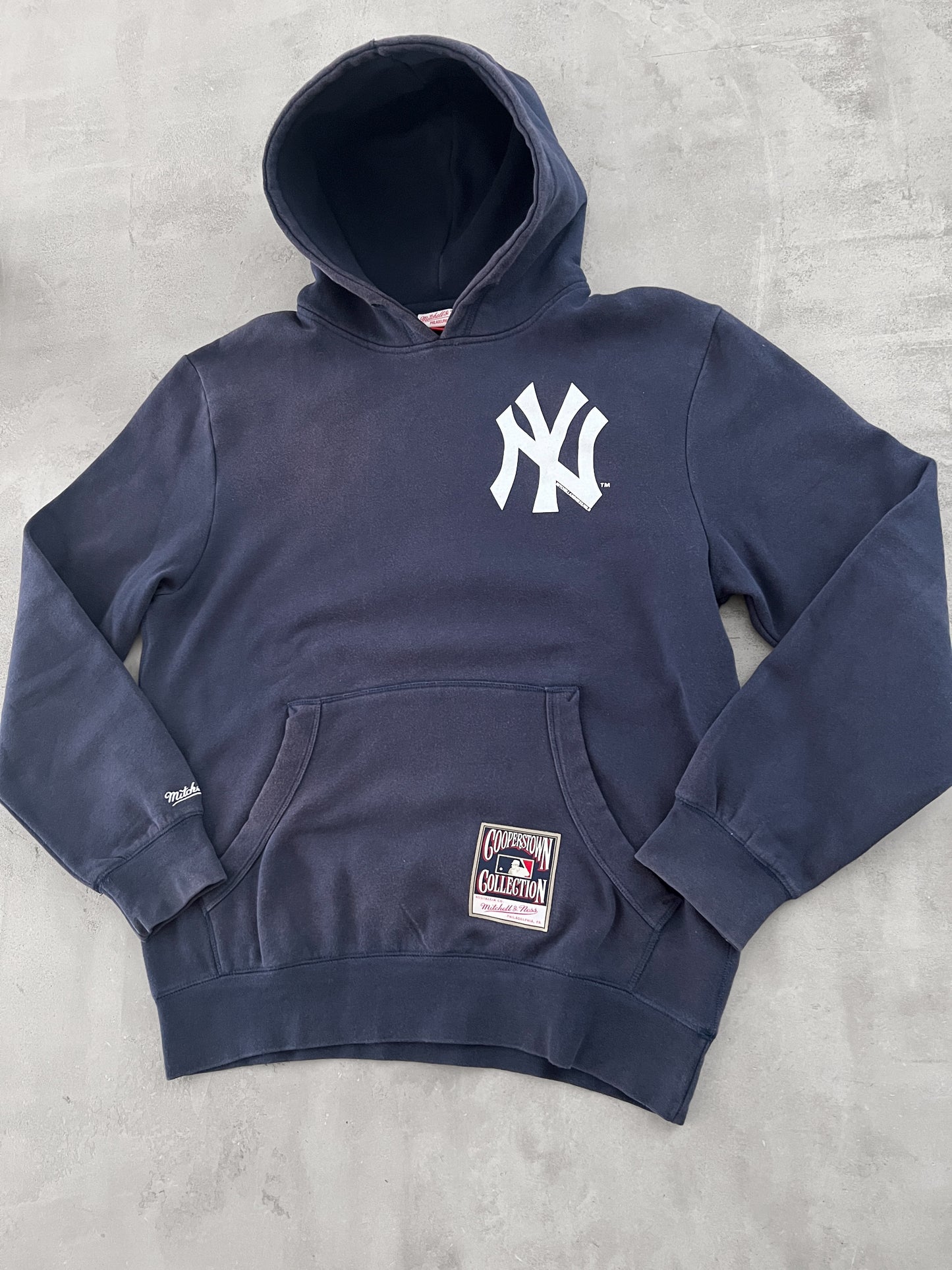 FADED NAVY YANKEES HOODIE - 2000 - M