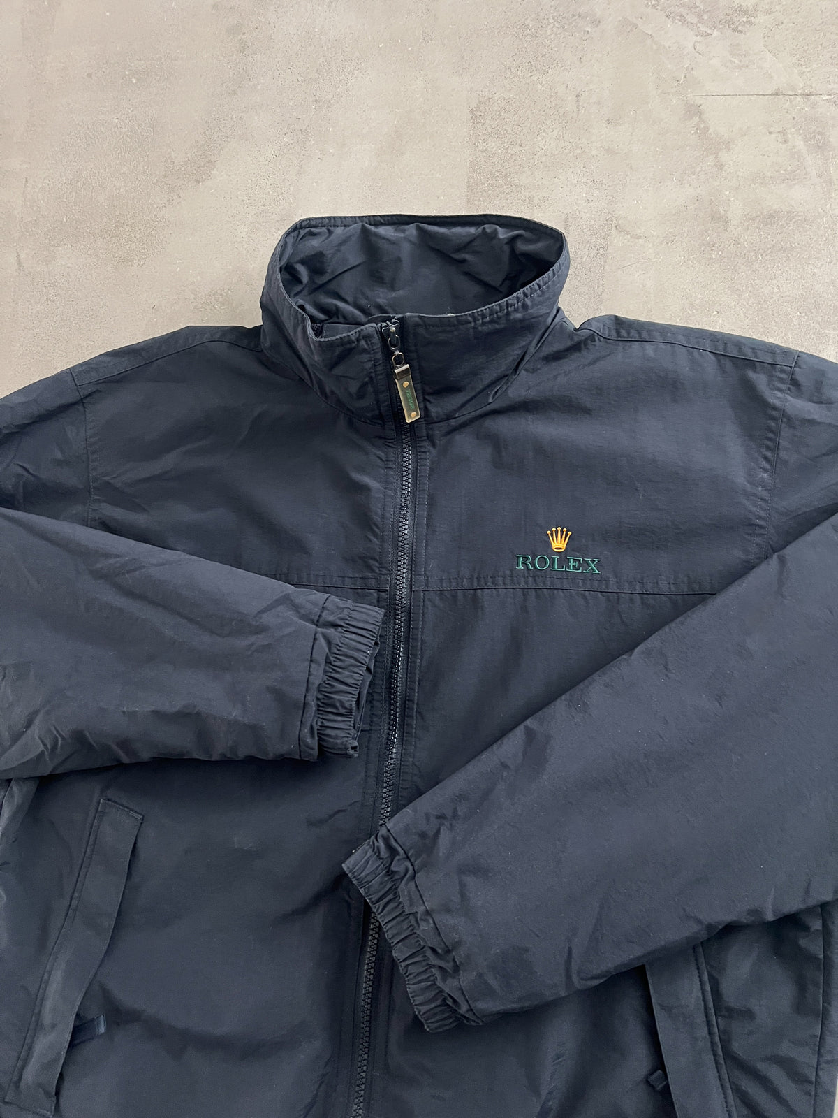 NAVY ROLEX YACHT JACKET - 2000S - M