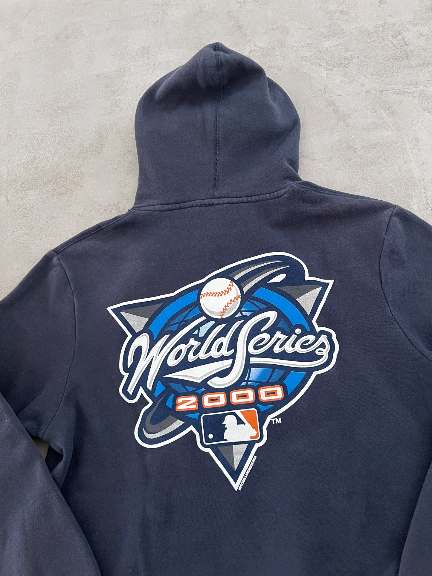 FADED NAVY YANKEES HOODIE - 2000 - M