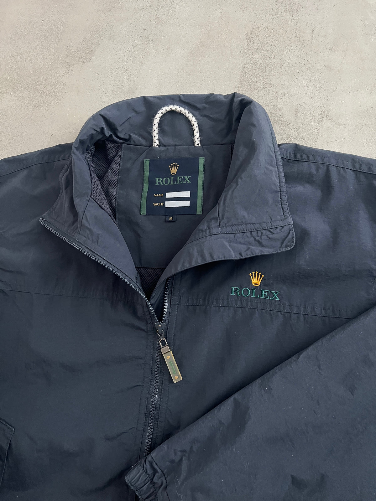 NAVY ROLEX YACHT JACKET - 2000S - M