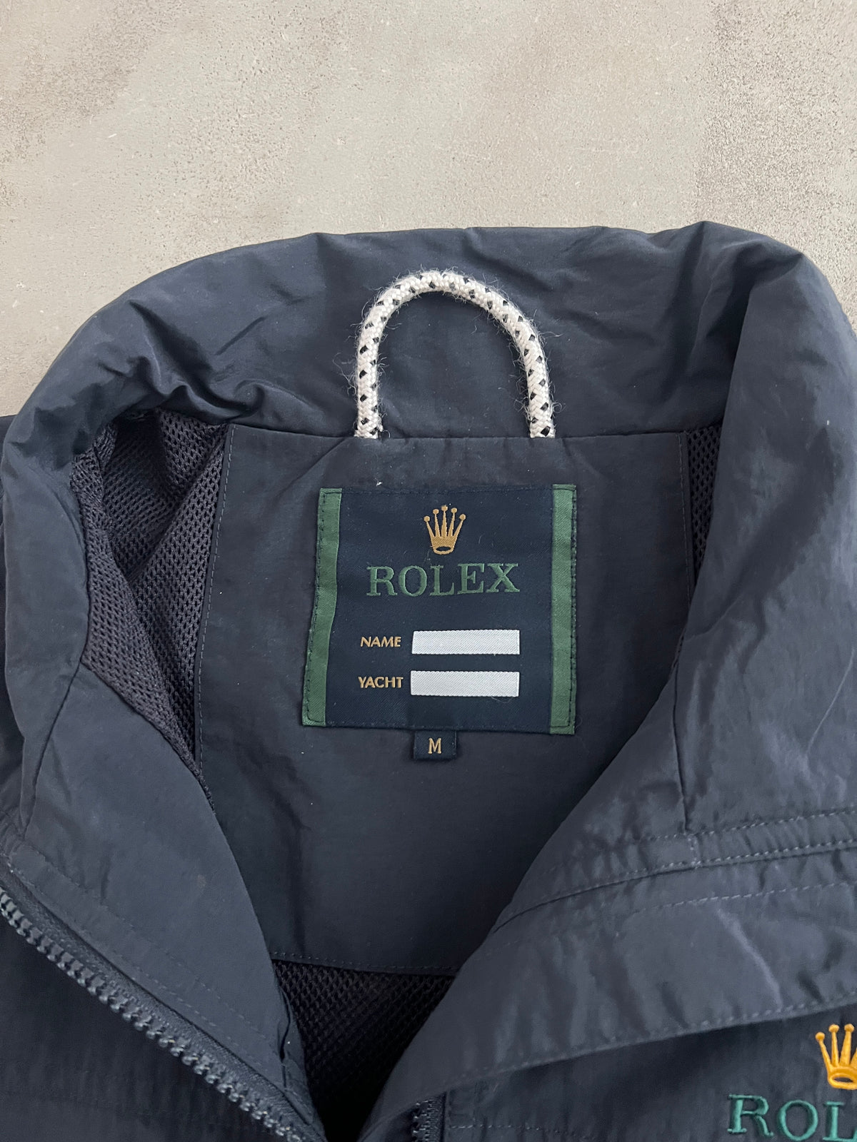 NAVY ROLEX YACHT JACKET - 2000S - M