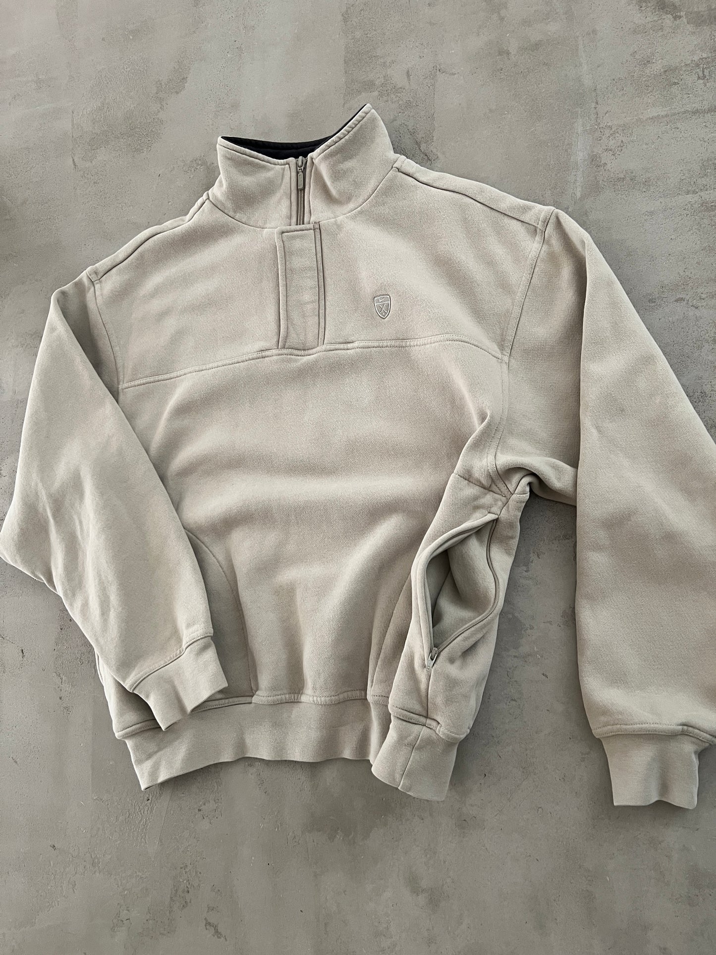 CREME NIKE GOLF HALFZIP - 2000S - M