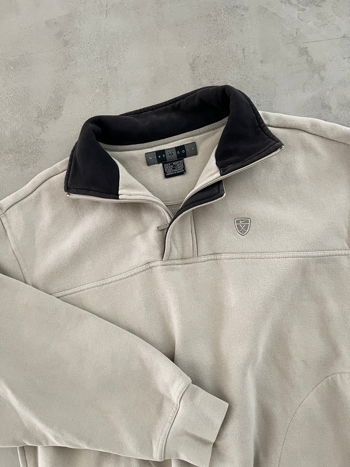 CREME NIKE GOLF HALFZIP - 2000S - M