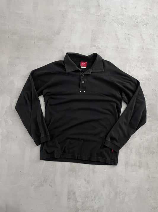 BLACK OAKLEY LONGSLEEVE - 1990S - S