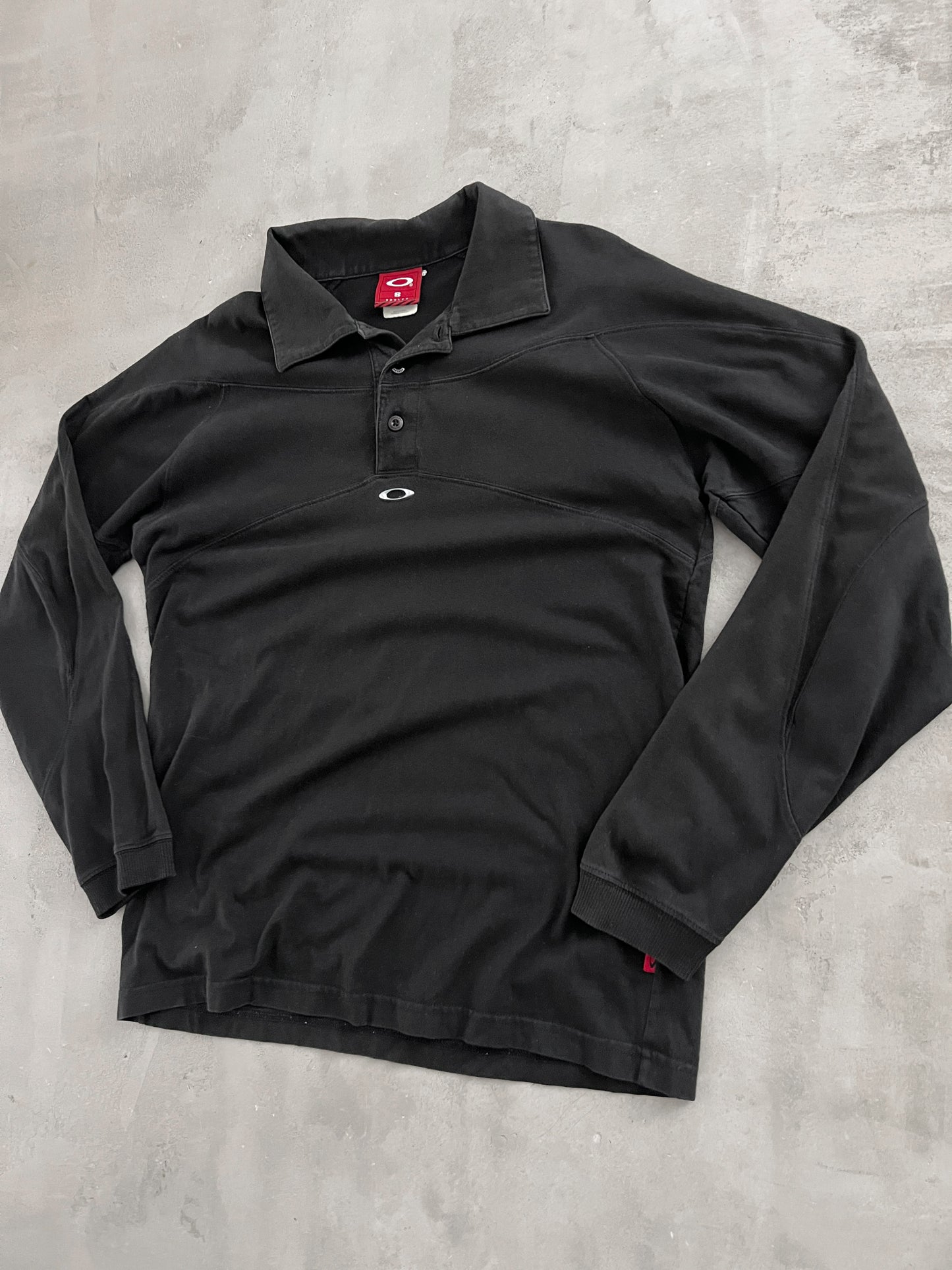 BLACK OAKLEY LONGSLEEVE - 1990S - S