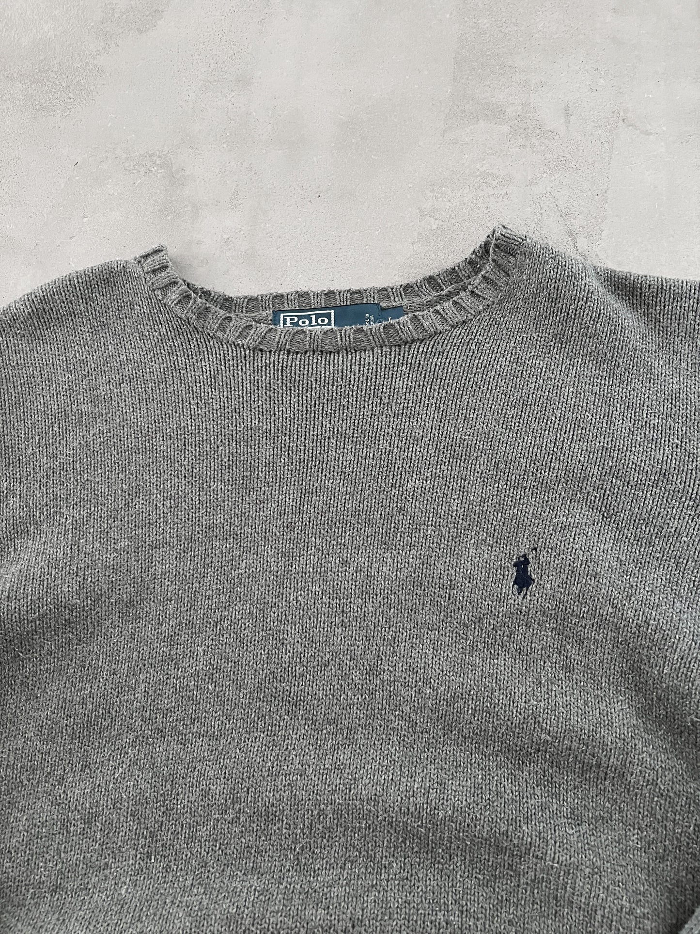 GREY RALPH LAUREN KNIT - 2000S - M