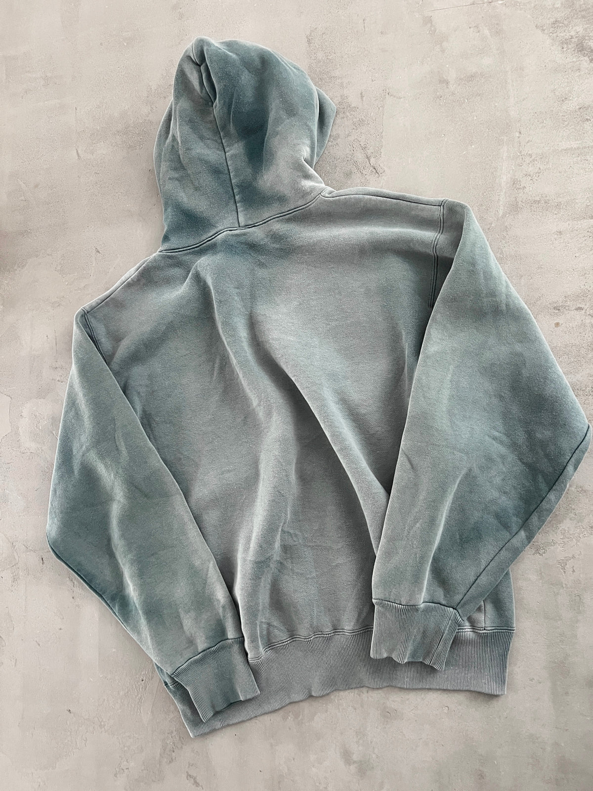 FADED GREEN QUICKSILVER HOODIE - 1990S - M