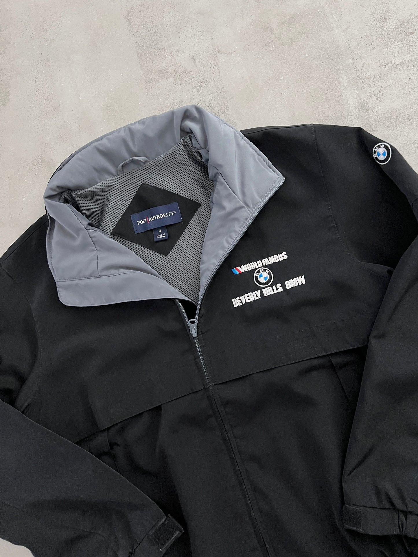 BLACK BMW BEVERLY HILLS JACKET - 1990S - S