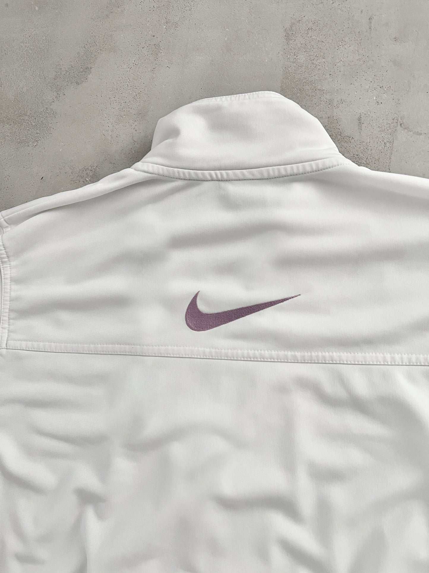 WHITE NIKE TRACK JACKET - 2000S - M