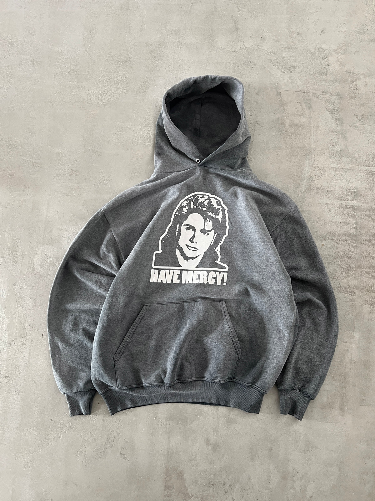 FADED GREY HOODIE - 1990S - L/M