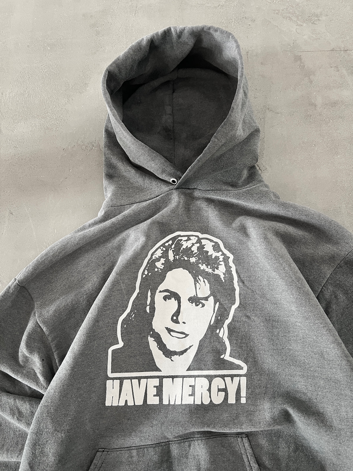 FADED GREY HOODIE - 1990S - L/M