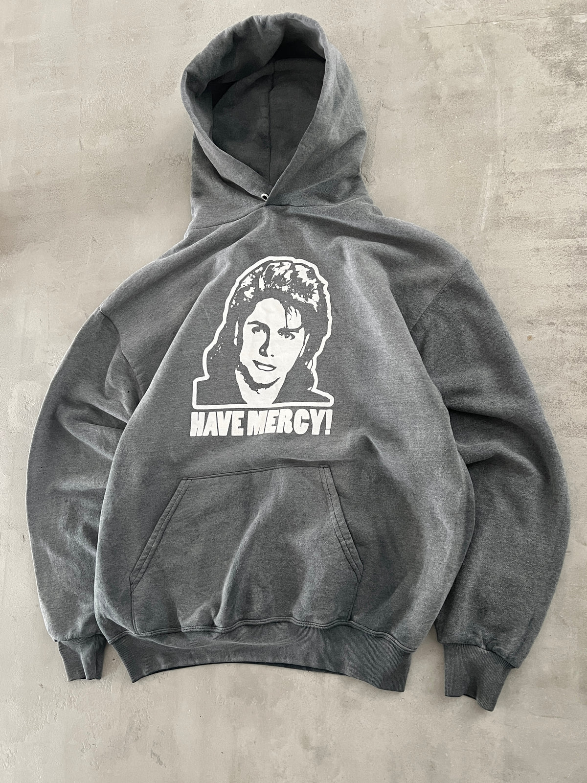 FADED GREY HOODIE - 1990S - L/M
