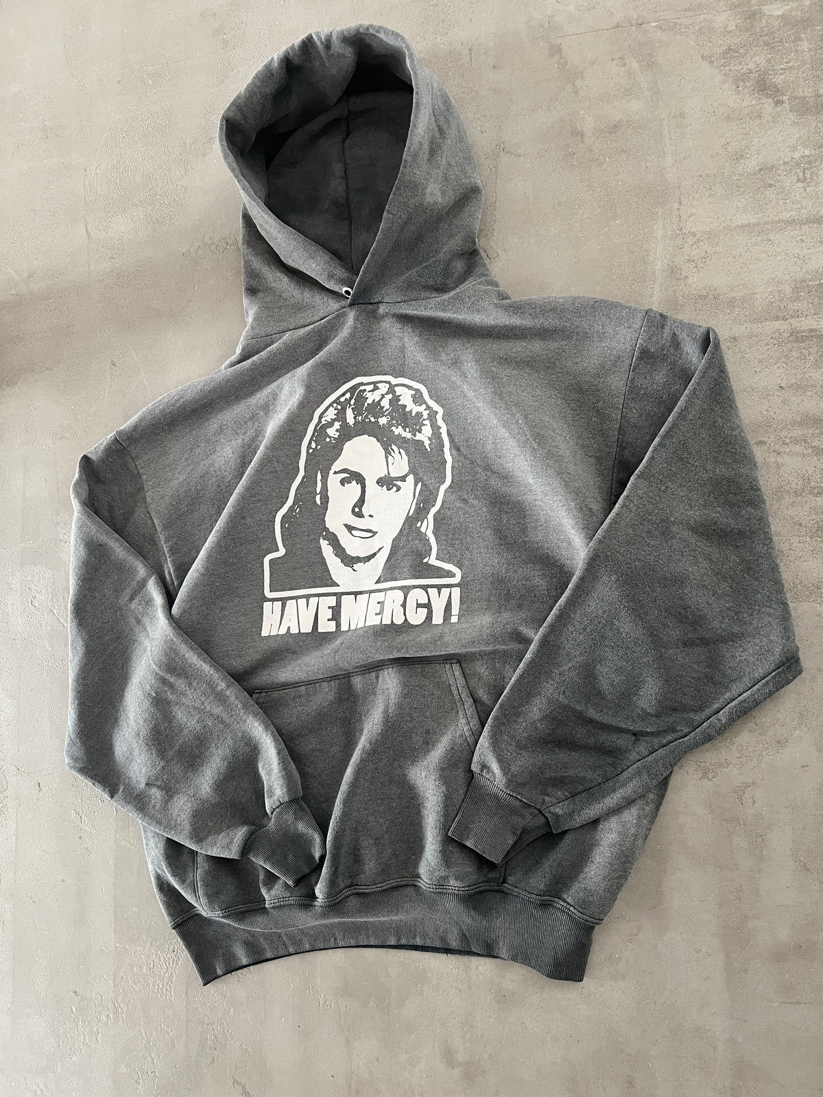 FADED GREY HOODIE - 1990S - L/M