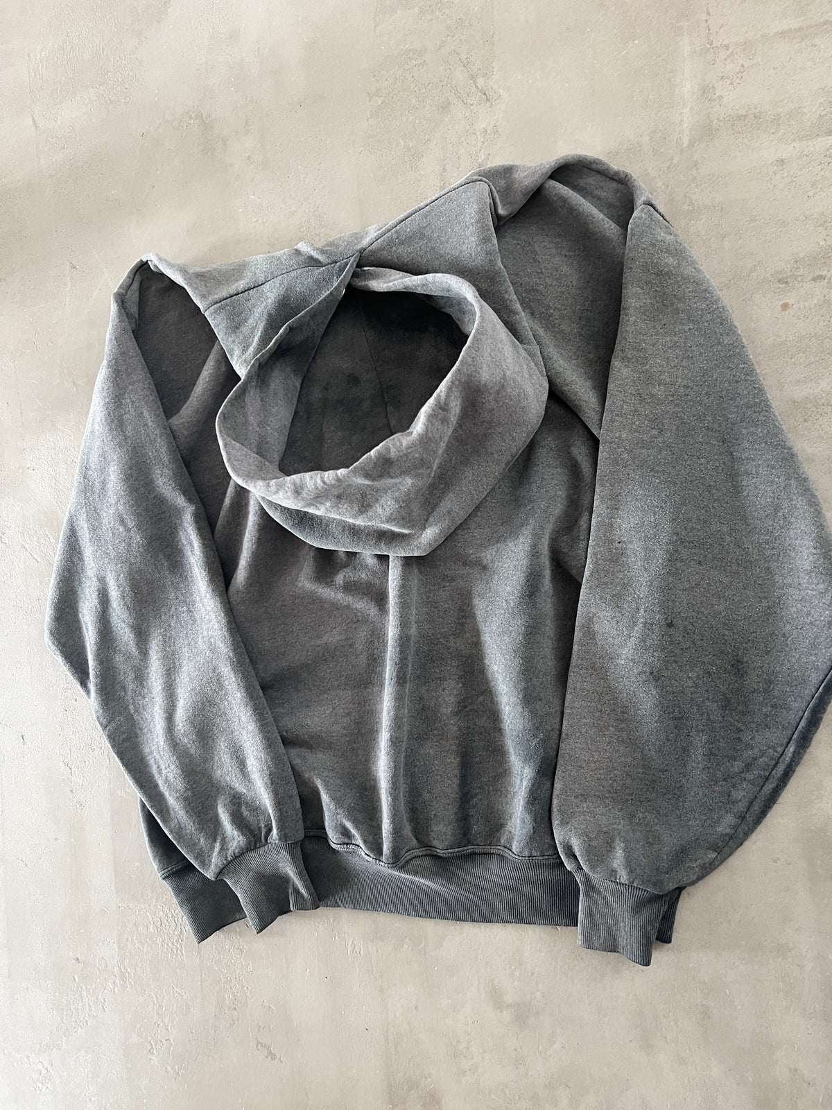 FADED GREY HOODIE - 1990S - L/M