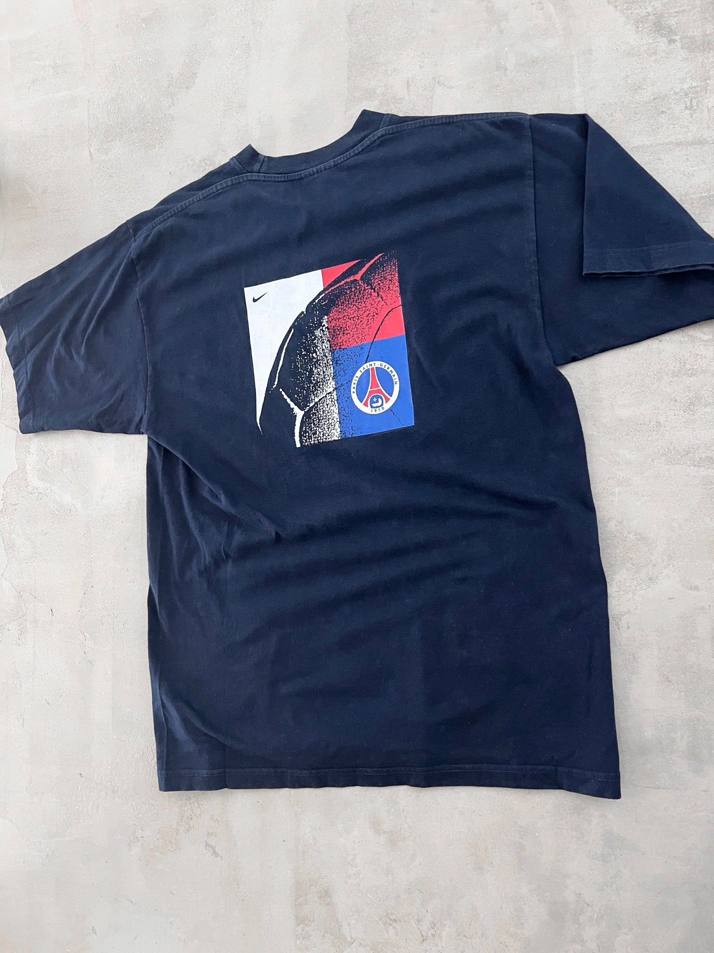 NAVY PSG NIKE TEE - 1990S - XL