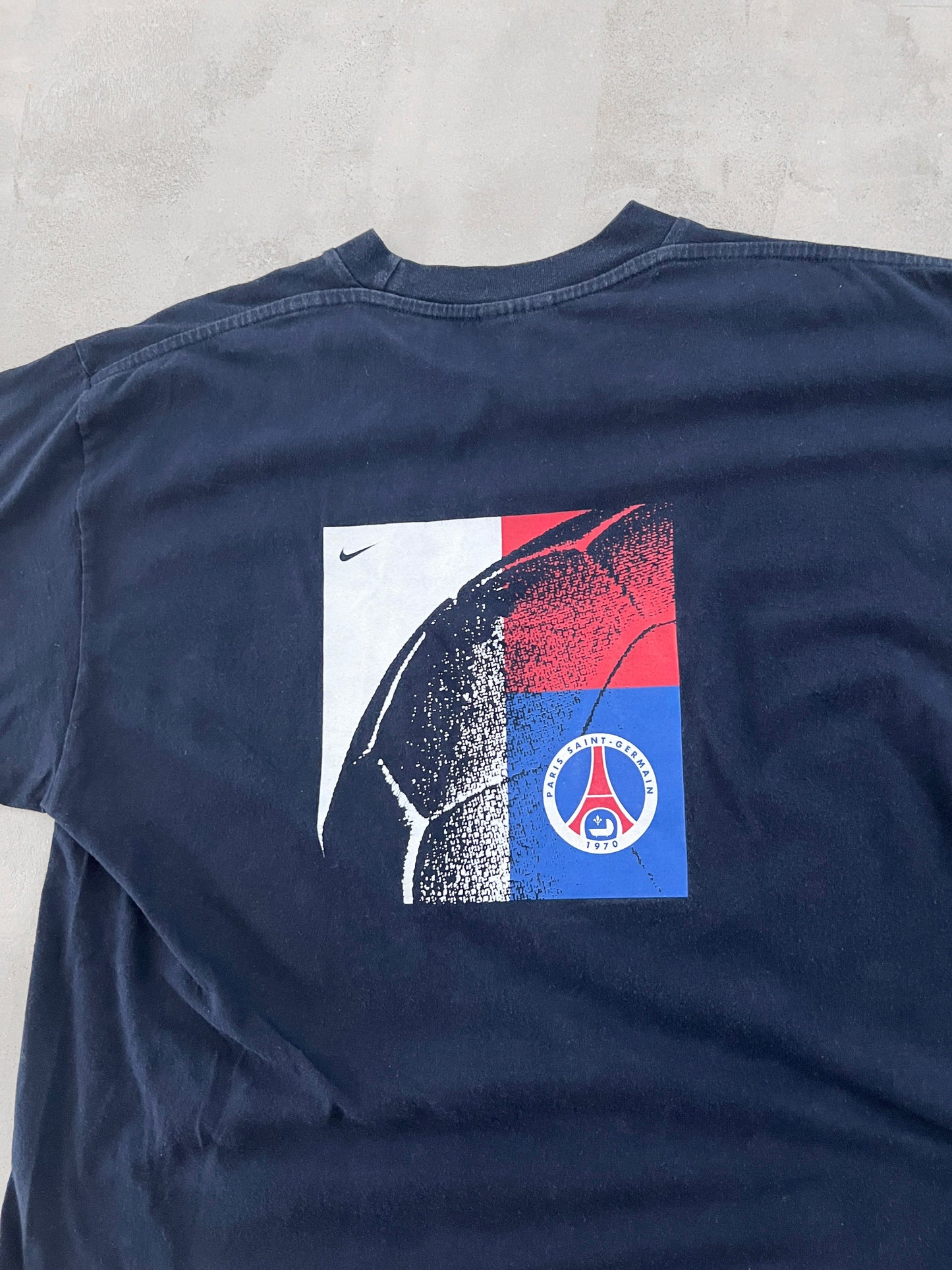 NAVY PSG NIKE TEE - 1990S - XL