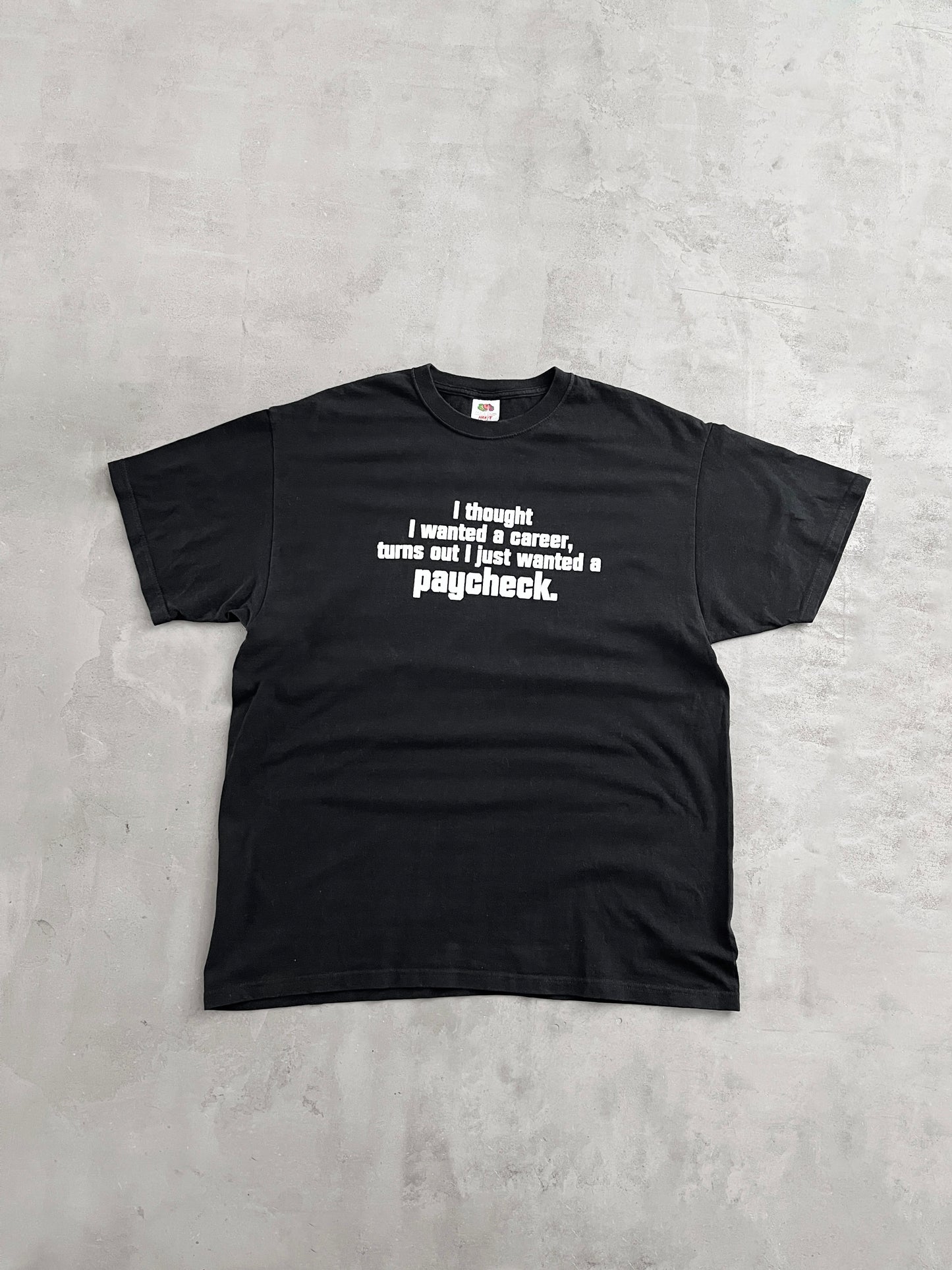 BLACK PAYCHECK PARODY TEE - 2000S - XL
