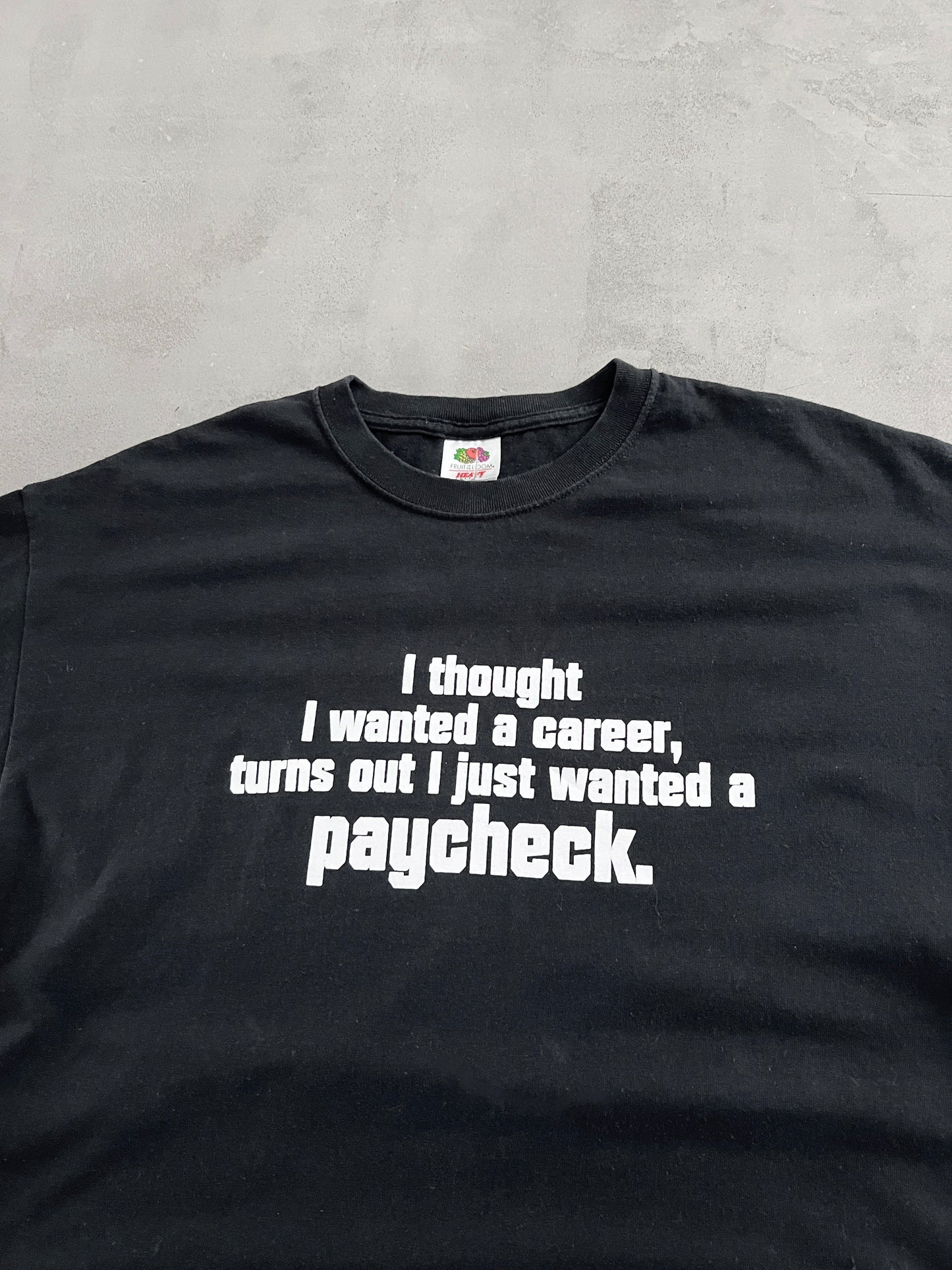 BLACK PAYCHECK PARODY TEE - 2000S - XL