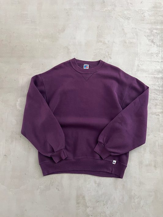 BURGUNDY RUSSELL SWEATER - 1990S - L/M