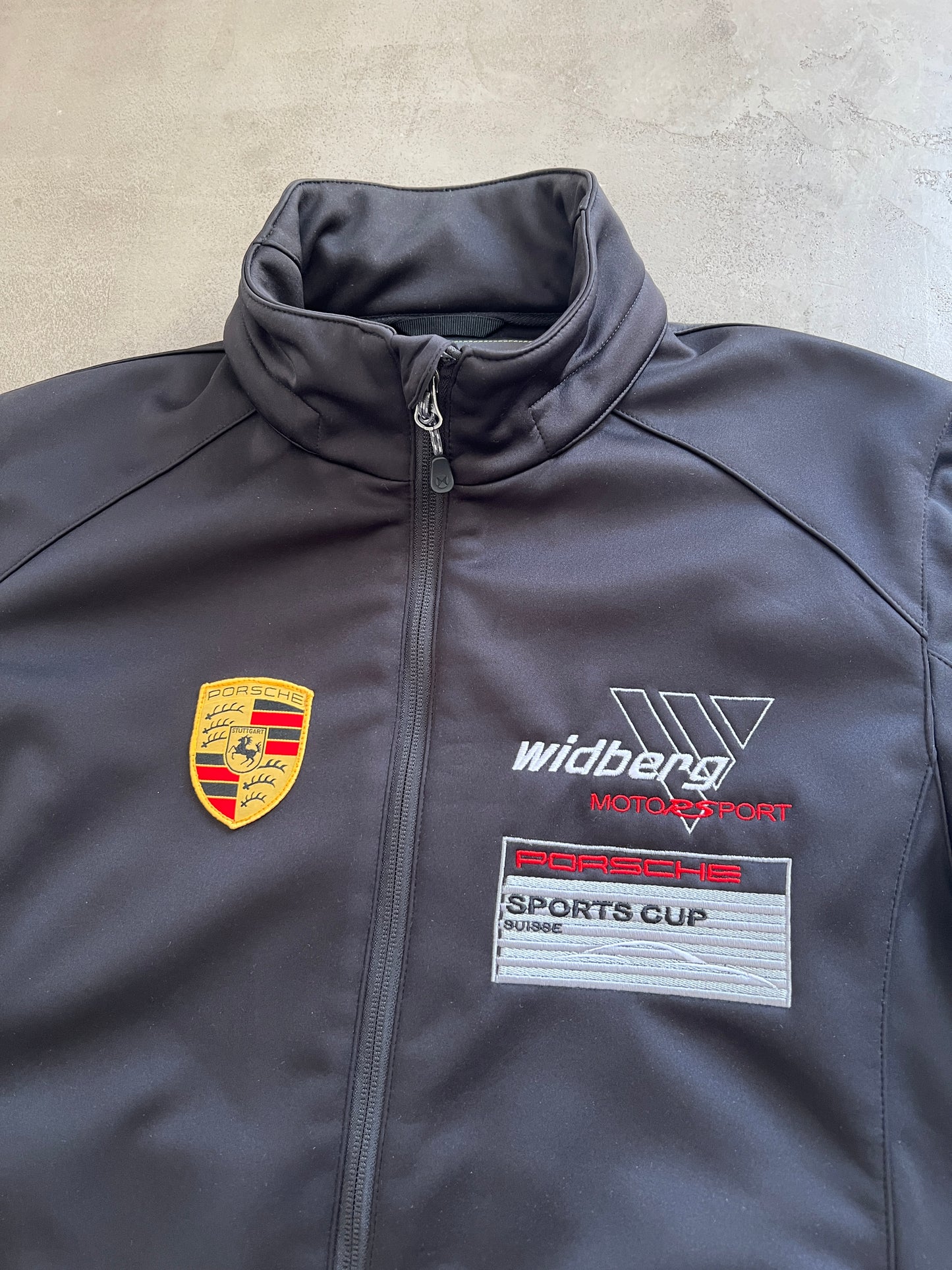 BLACK PORSCHE RACING JACKET - 2000S - L/M