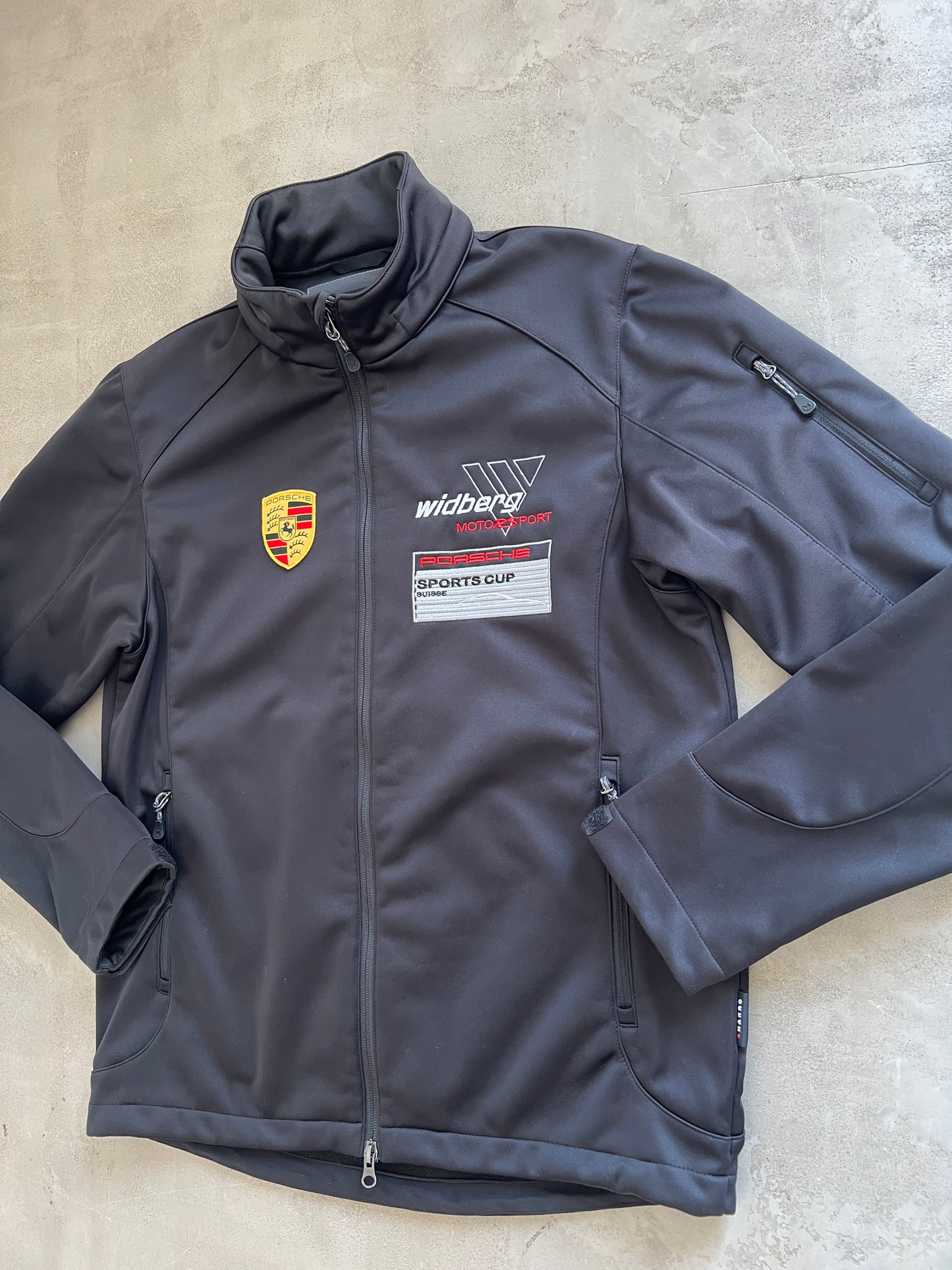 BLACK PORSCHE RACING JACKET - 2000S - L/M