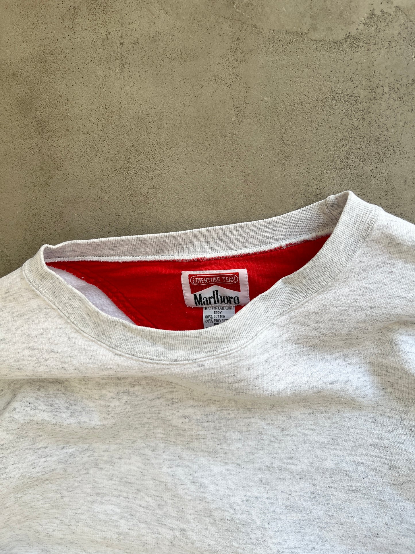 GREY MARLBORO SWEATER - 1990S - L/XL