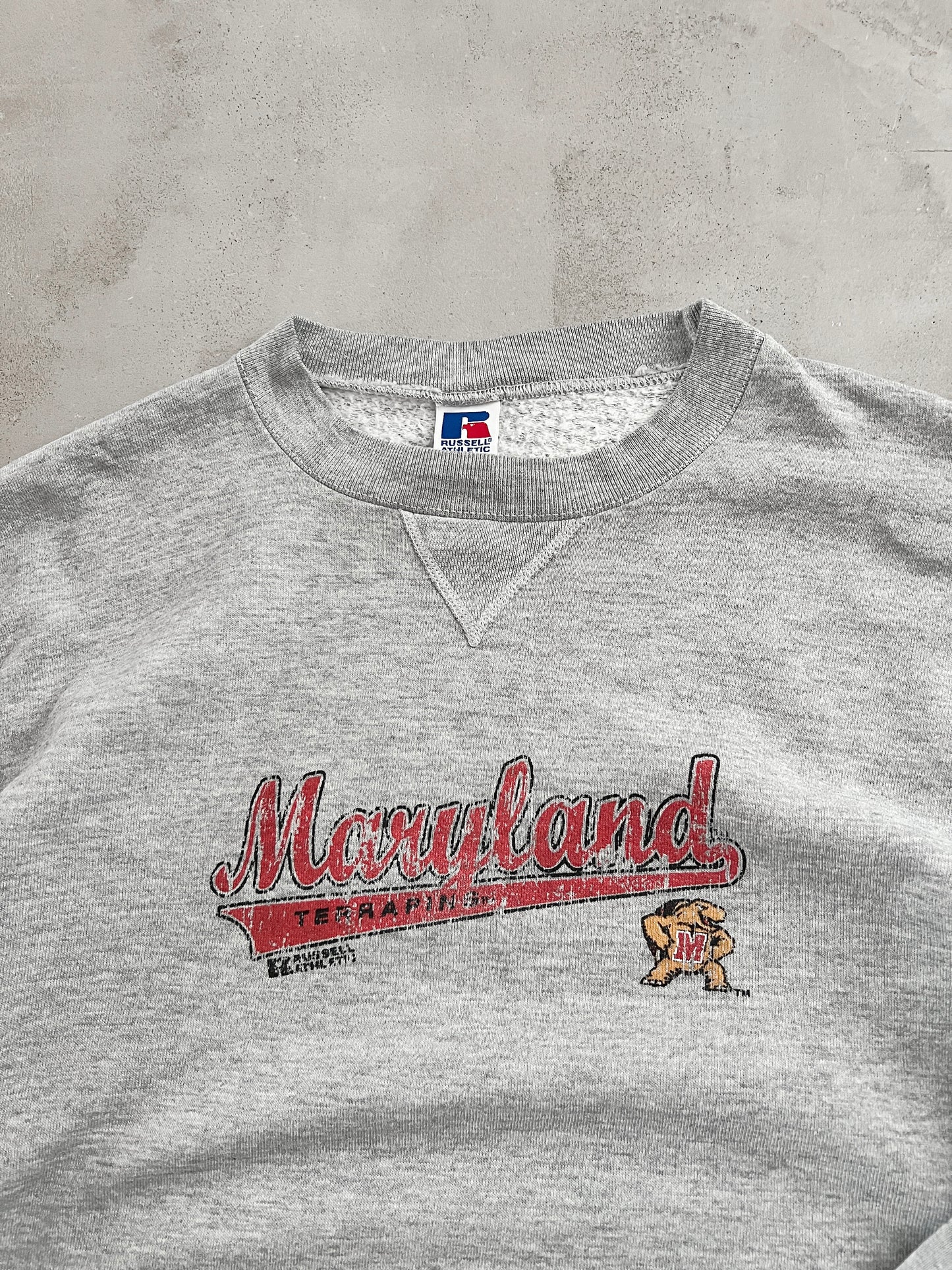 GREY RUSSELL MARYLAND SWEATER - 1990S - M/L