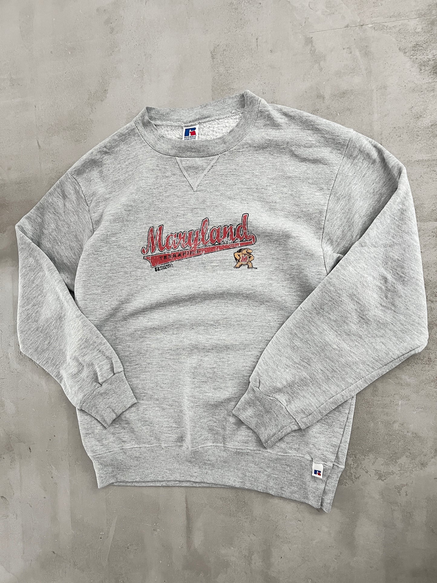 GREY RUSSELL MARYLAND SWEATER - 1990S - M/L