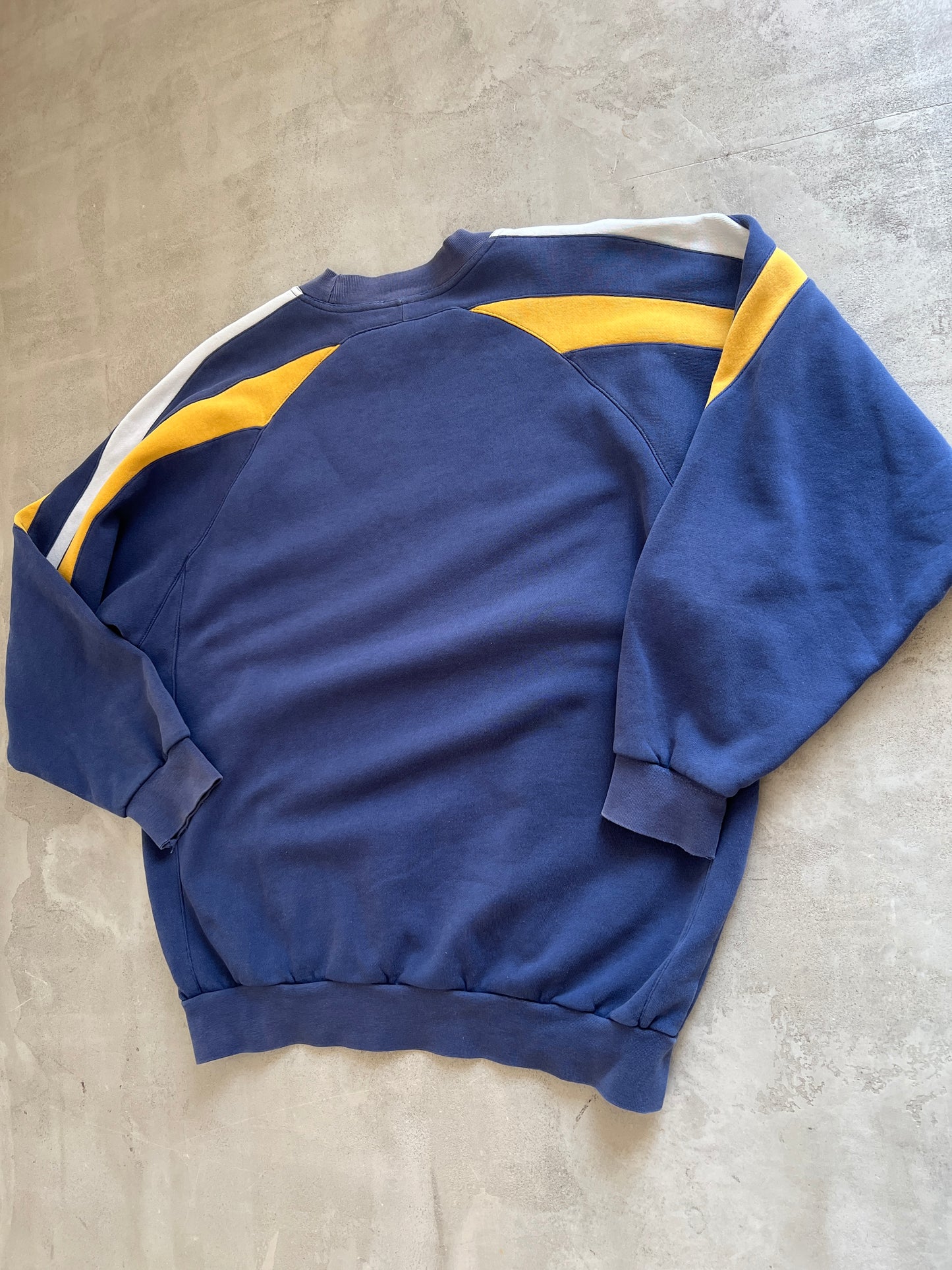 BLUE REAL MADRID ADIDAS SWEATER - 2000S - L/M