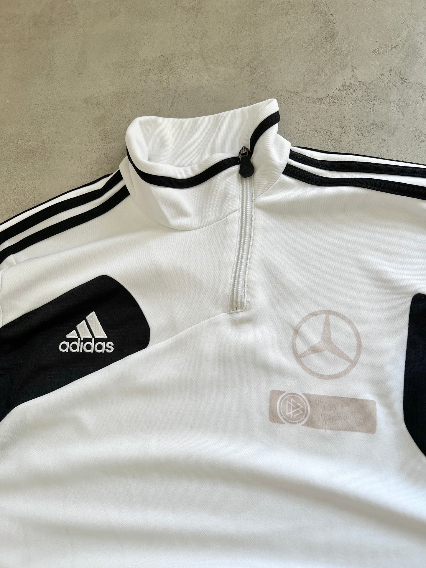 WHITE GERMANY X MERCEDES HALF ZIP - 2000S - L