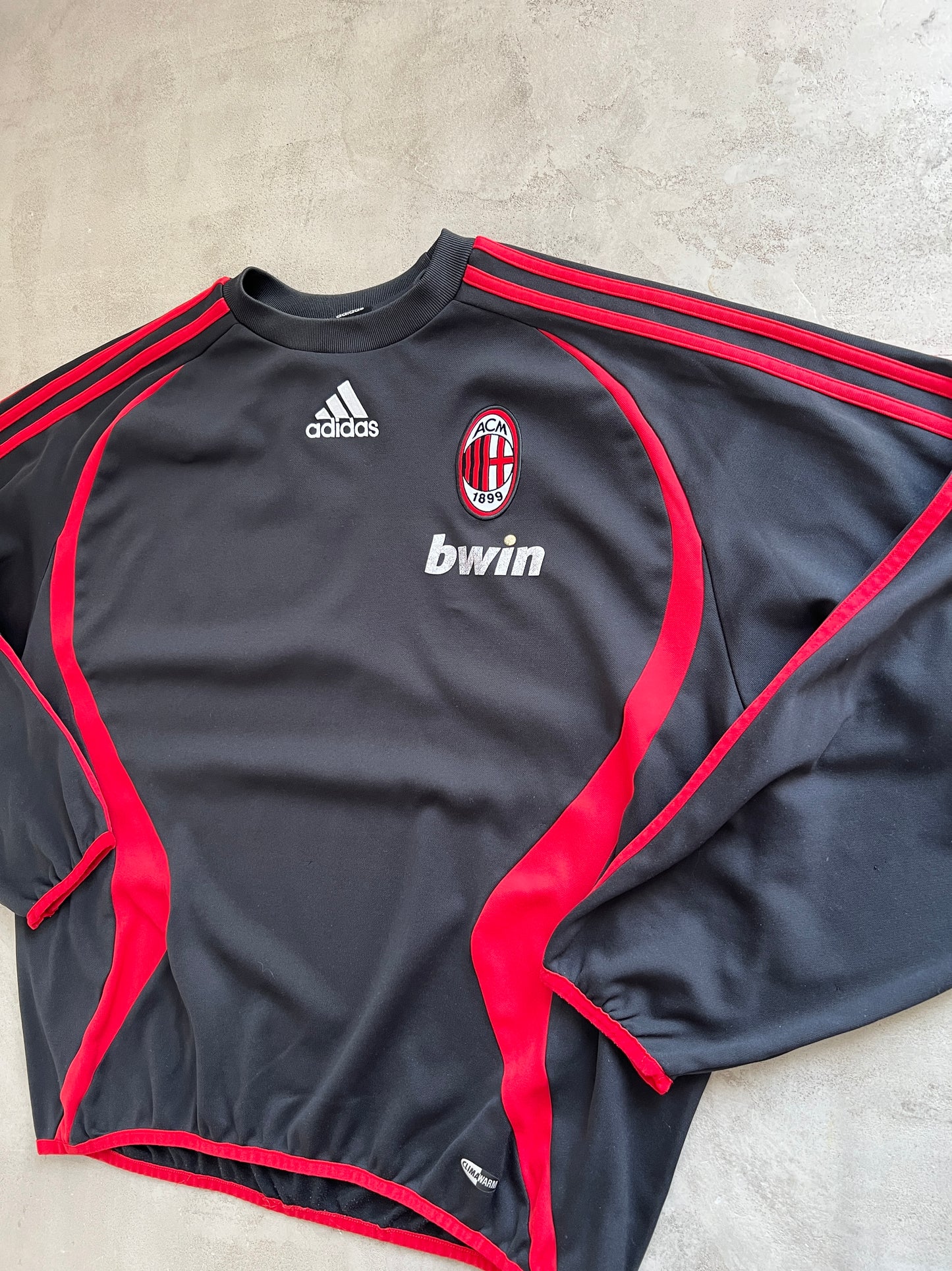 BLACK/RED AC MILAN SWEATER - 2000S - M