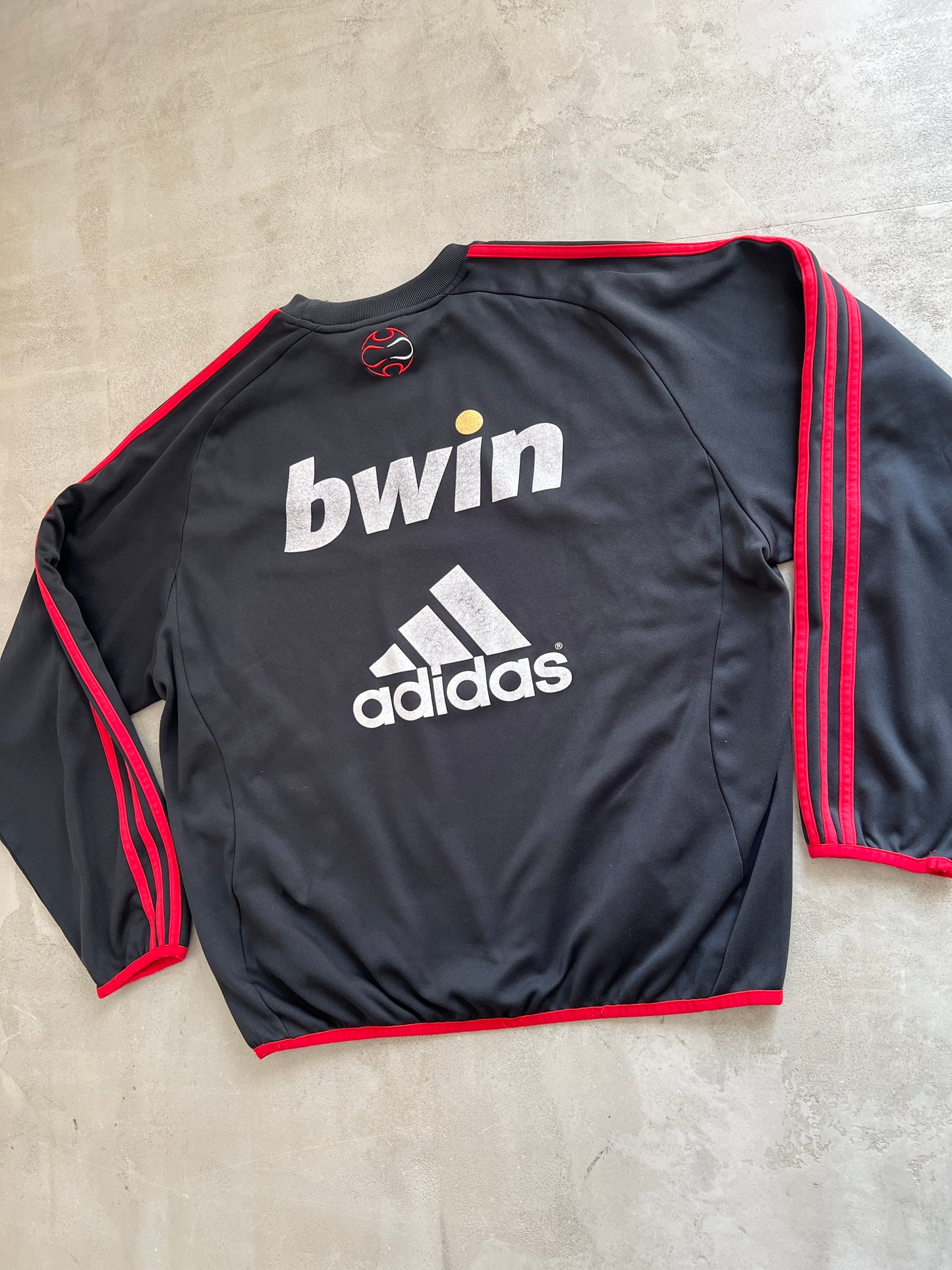 BLACK/RED AC MILAN SWEATER - 2000S - M