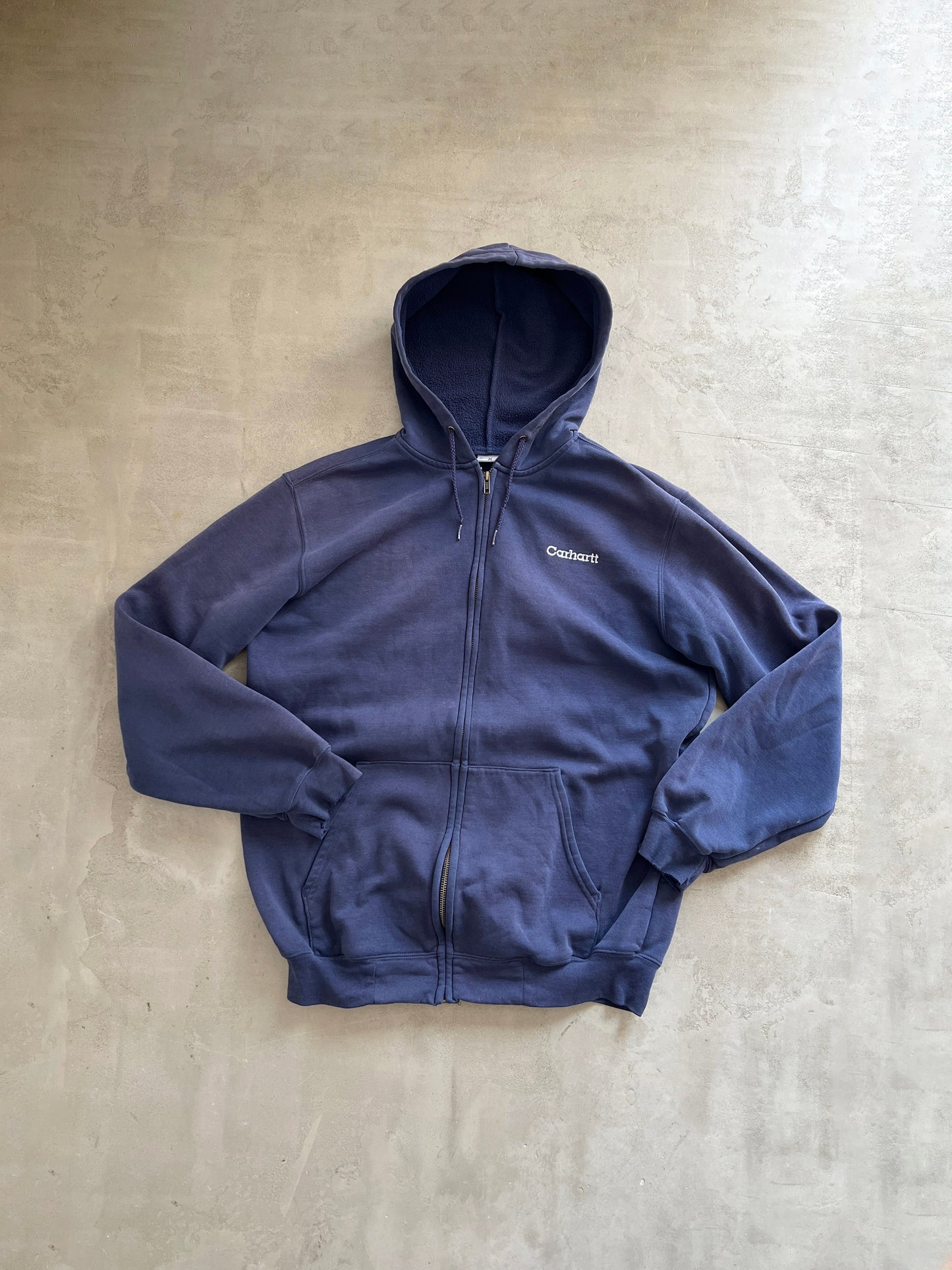 FADED CARHARTT ZIP UP HOODIE - 2000S - L