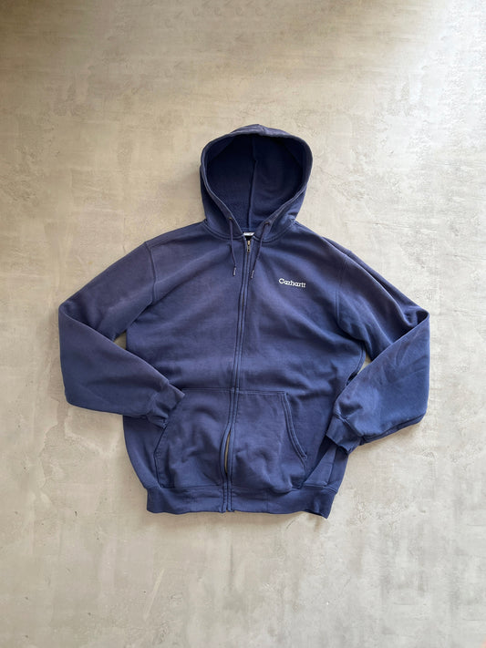 FADED CARHARTT ZIP UP HOODIE - 2000S - L