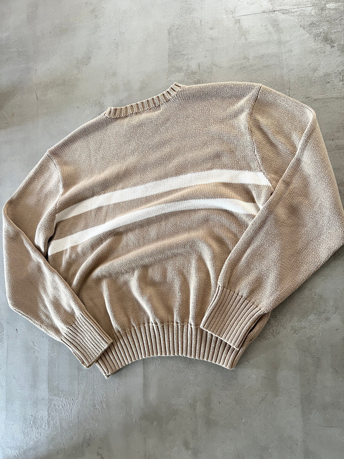 BEIGE RALPH LAUREN KNIT SWEATER - 2000S - L
