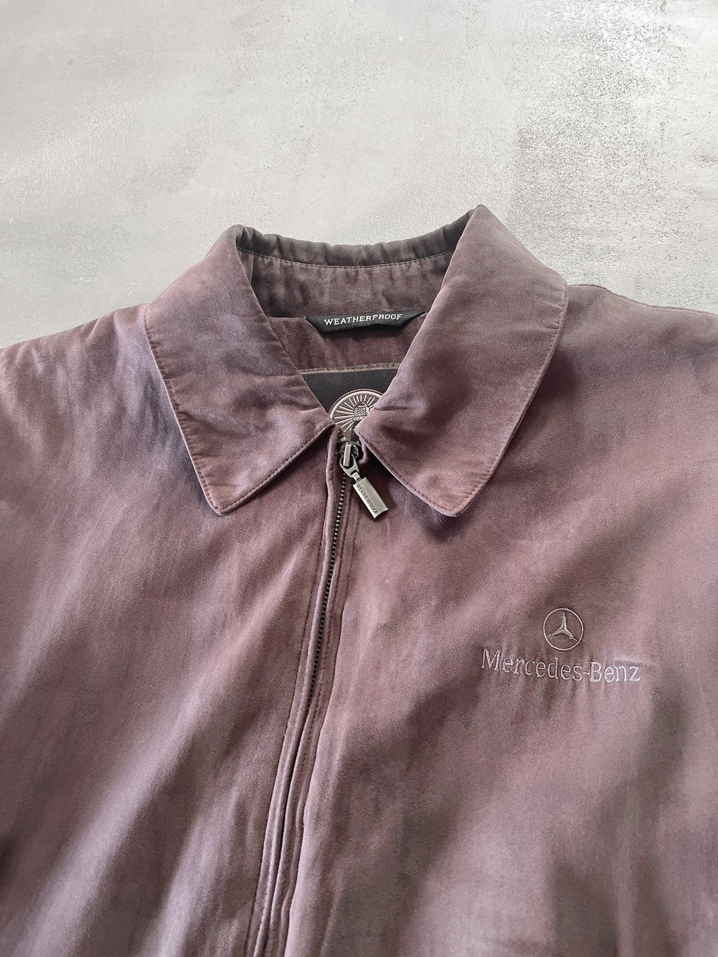 MOCHA MERCEDES BENZ JACKET - 1990S - XL/L