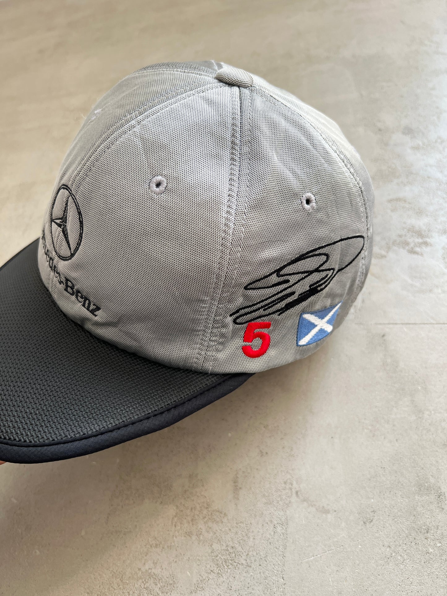GREY MERCEDES BENZ X MCLAREN RACING CAP - 1990S